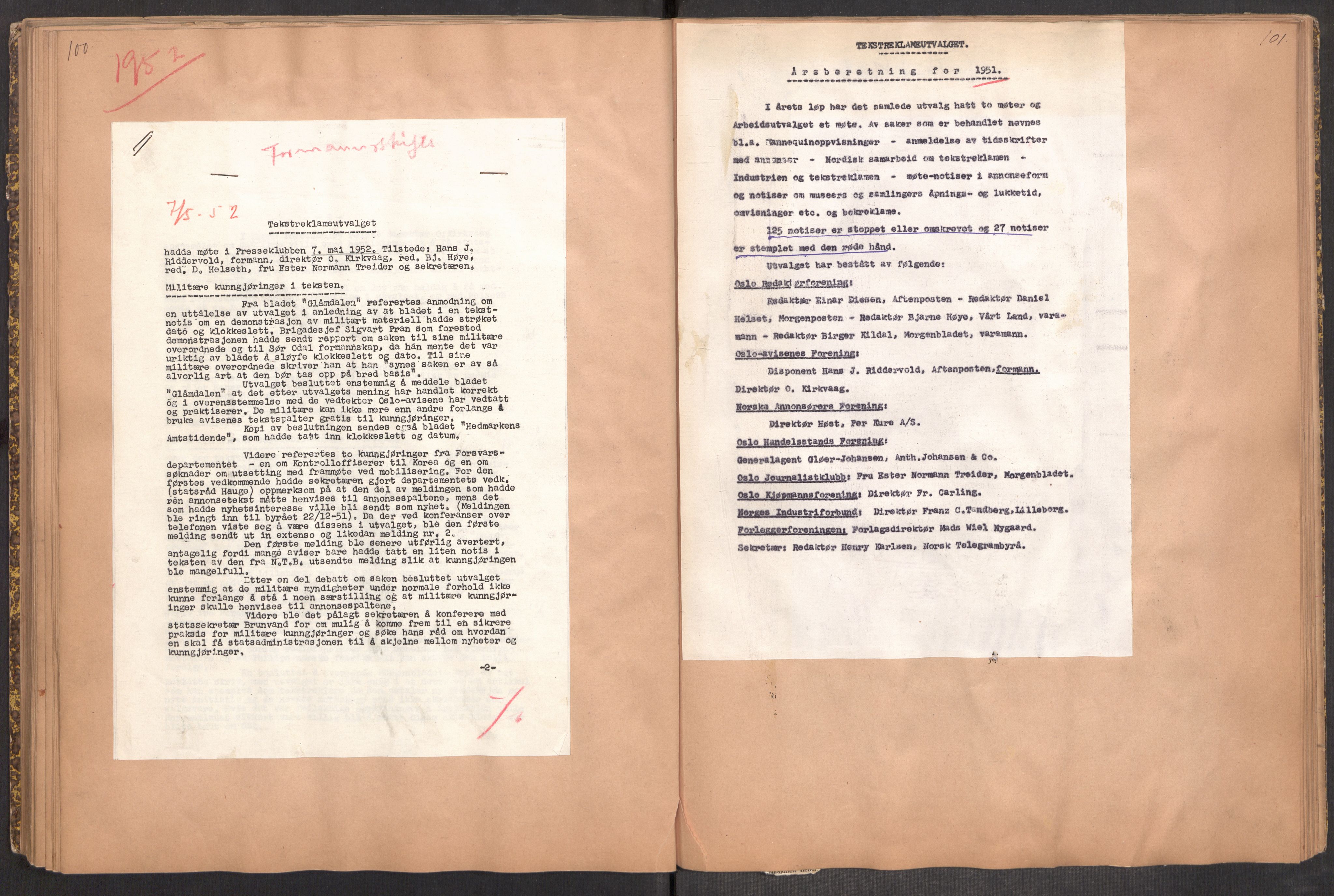 Tekstreklameutvalget, RA/PA-0854/A/Aa/L0003: Møtereferat, 1938-1955, p. 100-101
