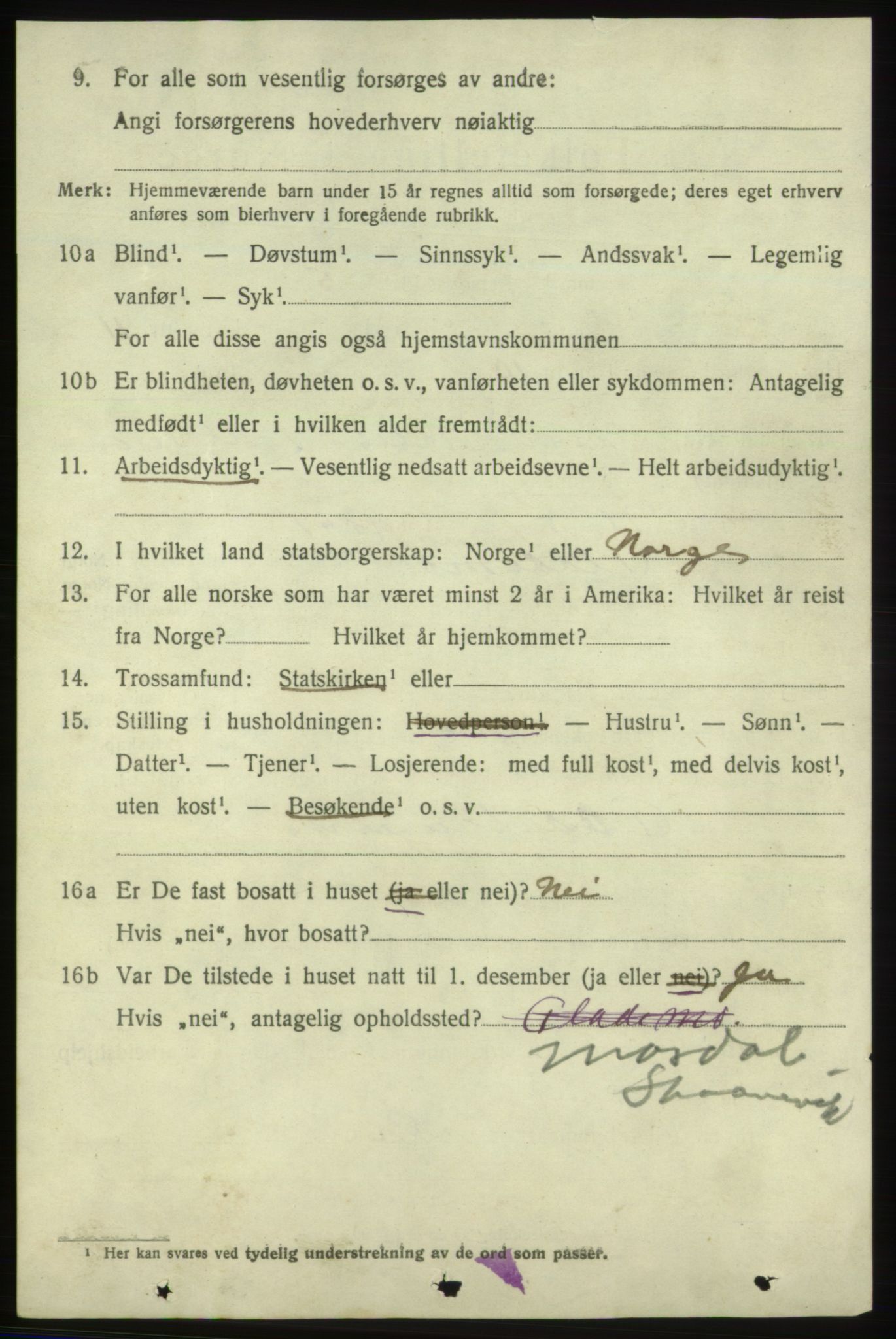 SAB, 1920 census for Skånevik, 1920, p. 5270