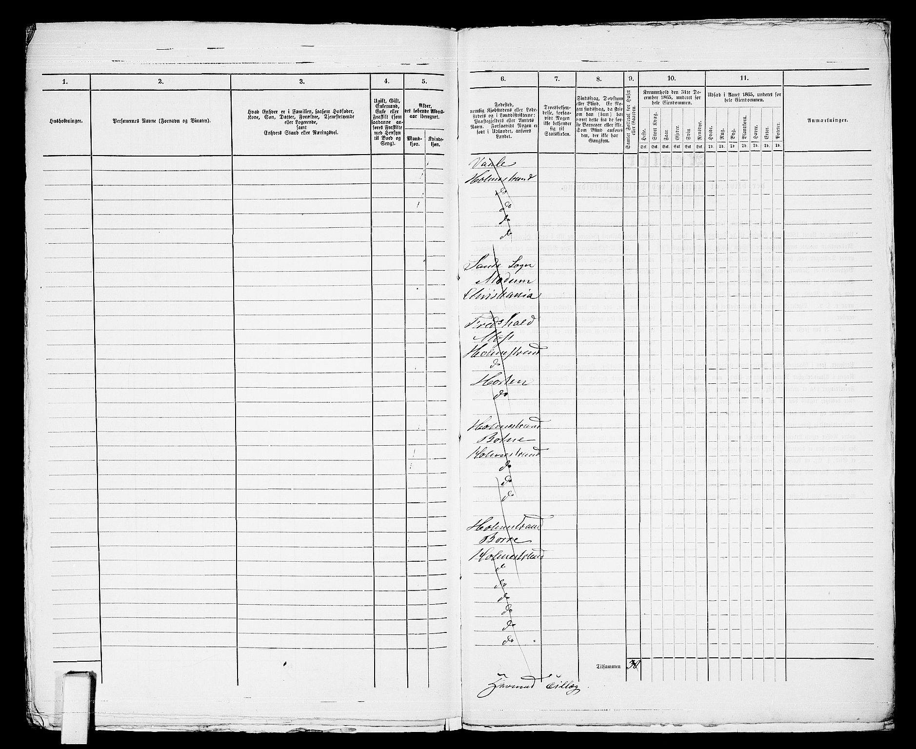 RA, 1865 census for Botne/Holmestrand, 1865, p. 434