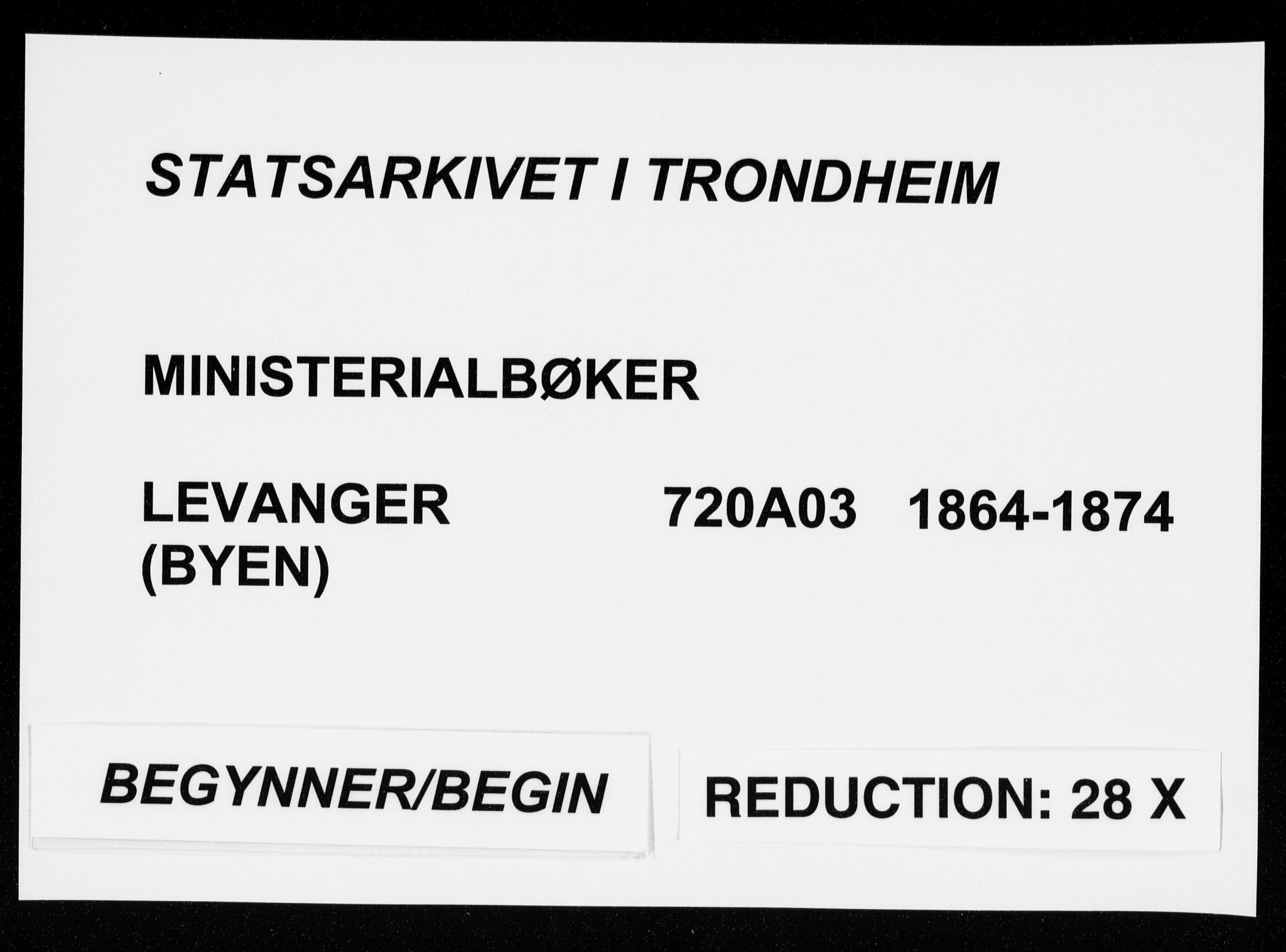 Ministerialprotokoller, klokkerbøker og fødselsregistre - Nord-Trøndelag, SAT/A-1458/720/L0186: Parish register (official) no. 720A03, 1864-1874