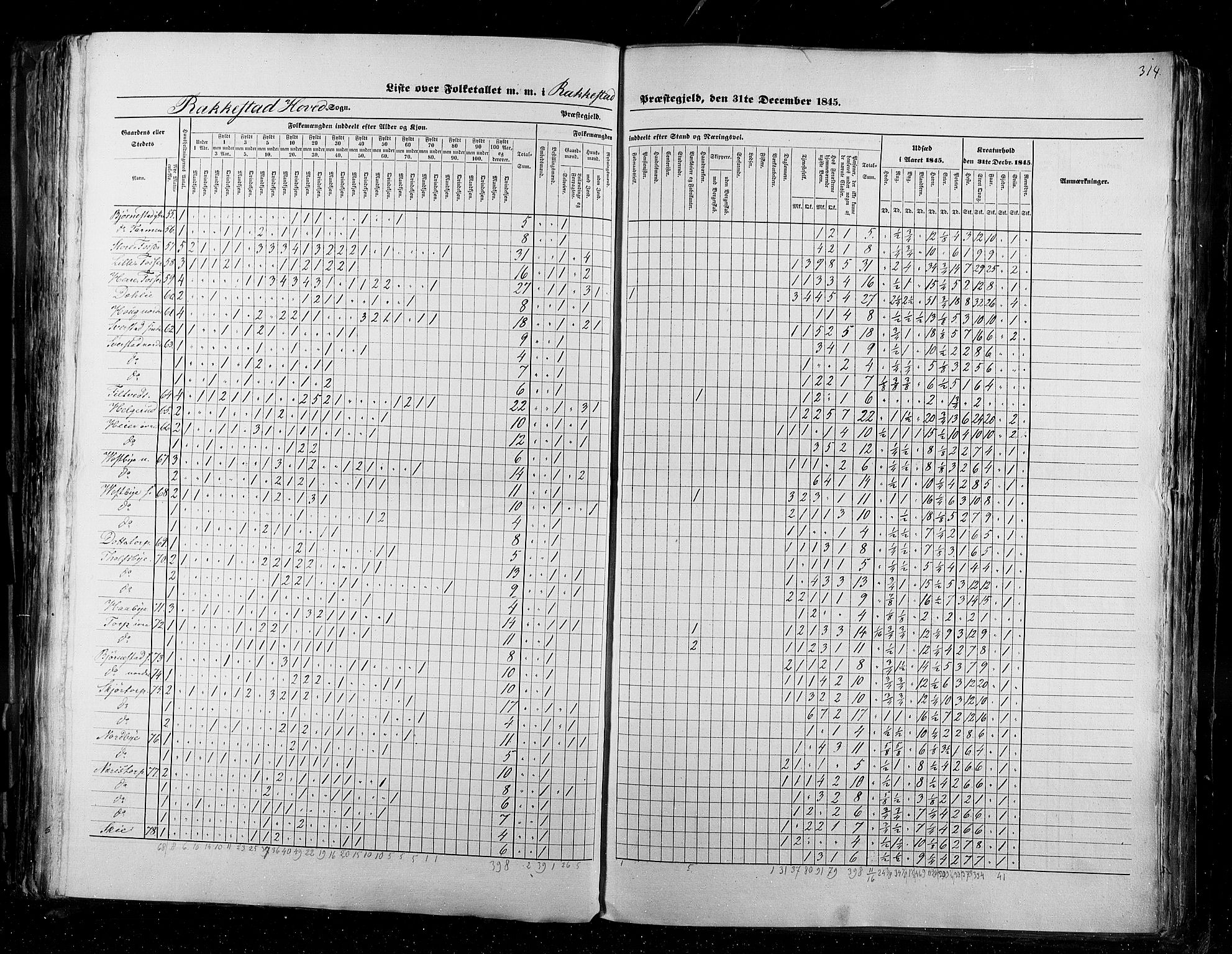 RA, Census 1845, vol. 2: Smålenenes amt og Akershus amt, 1845, p. 314