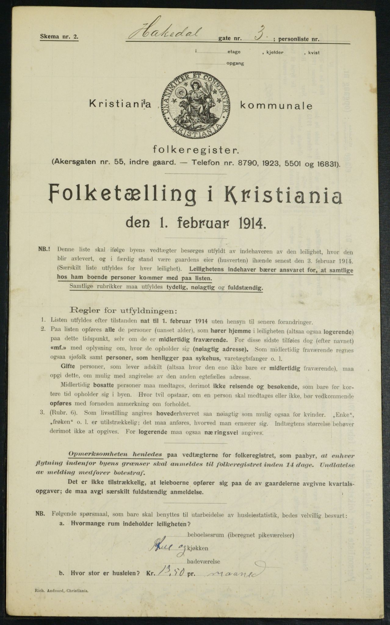 OBA, Municipal Census 1914 for Kristiania, 1914, p. 34095