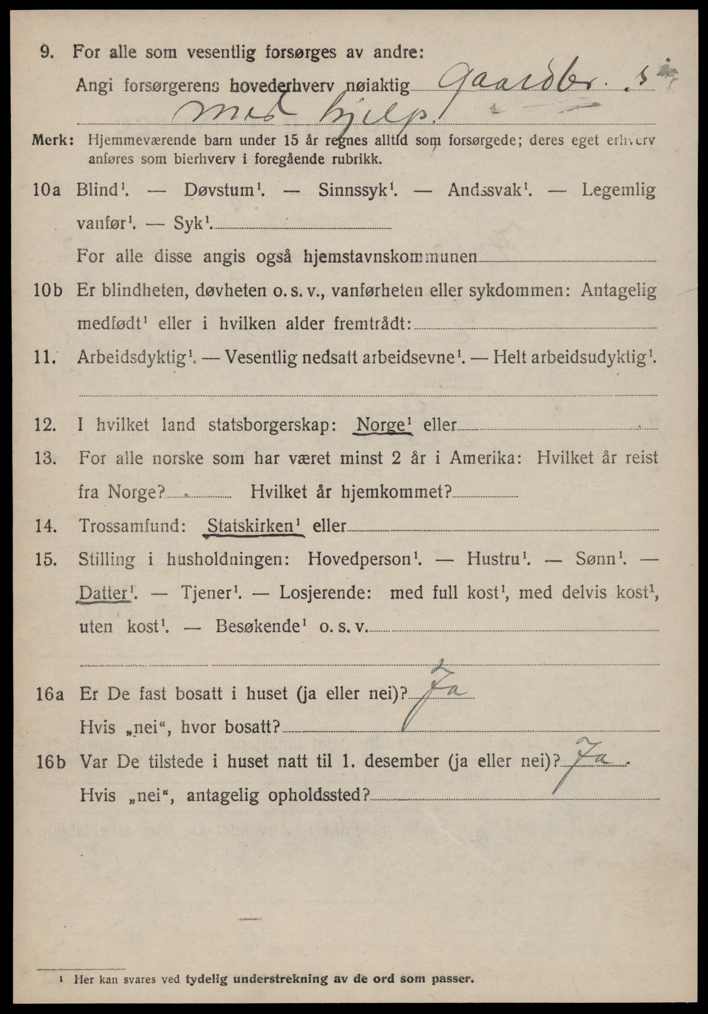 SAT, 1920 census for Halsa, 1920, p. 913