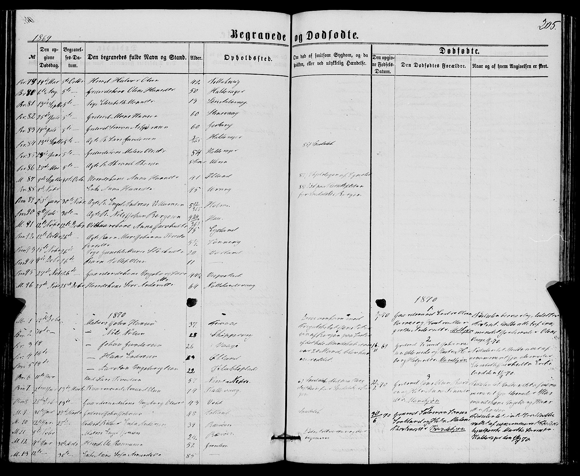 Finnås sokneprestembete, SAB/A-99925/H/Ha/Haa/Haaa/L0008: Parish register (official) no. A 8, 1863-1872, p. 205