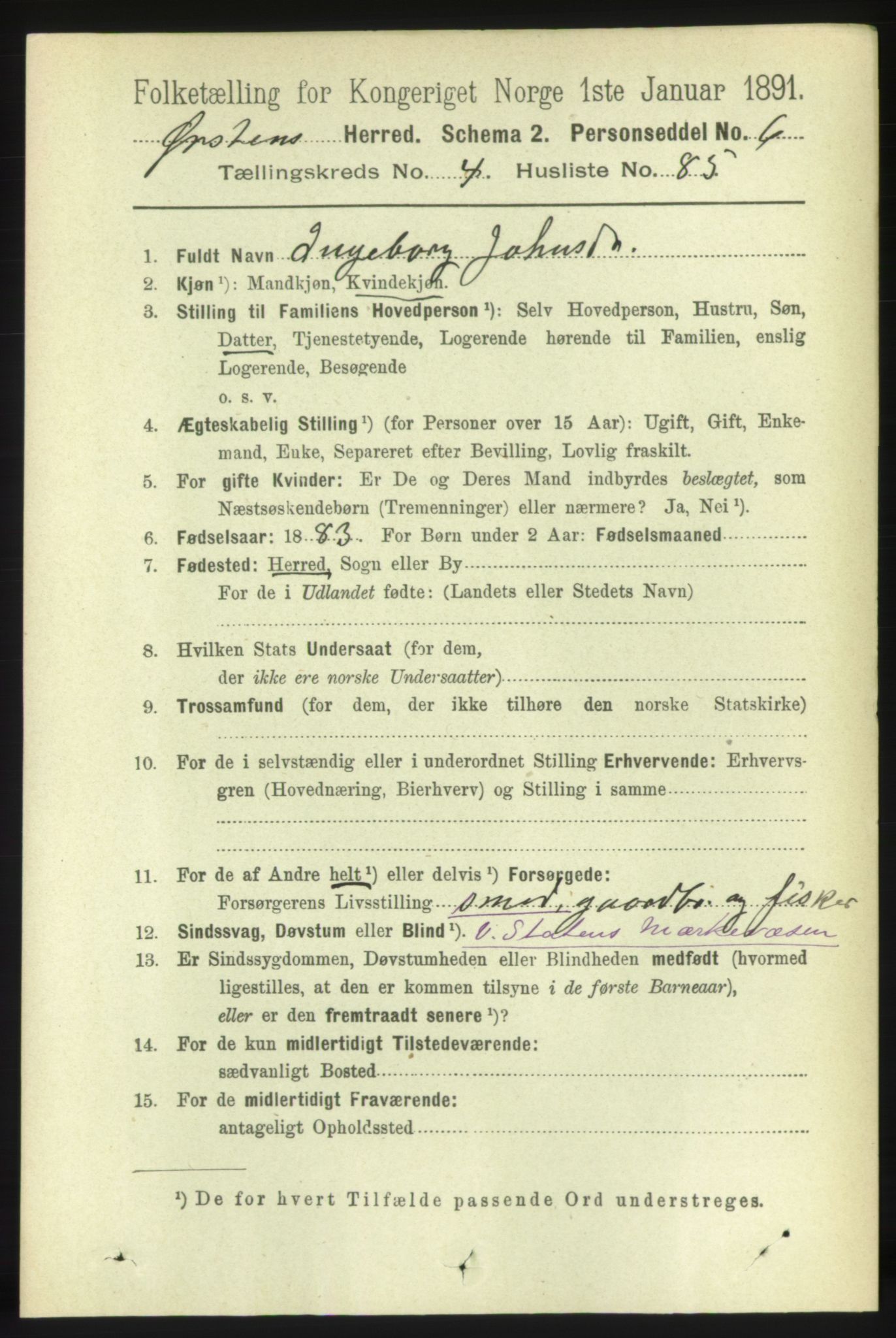 RA, 1891 census for 1520 Ørsta, 1891, p. 2176