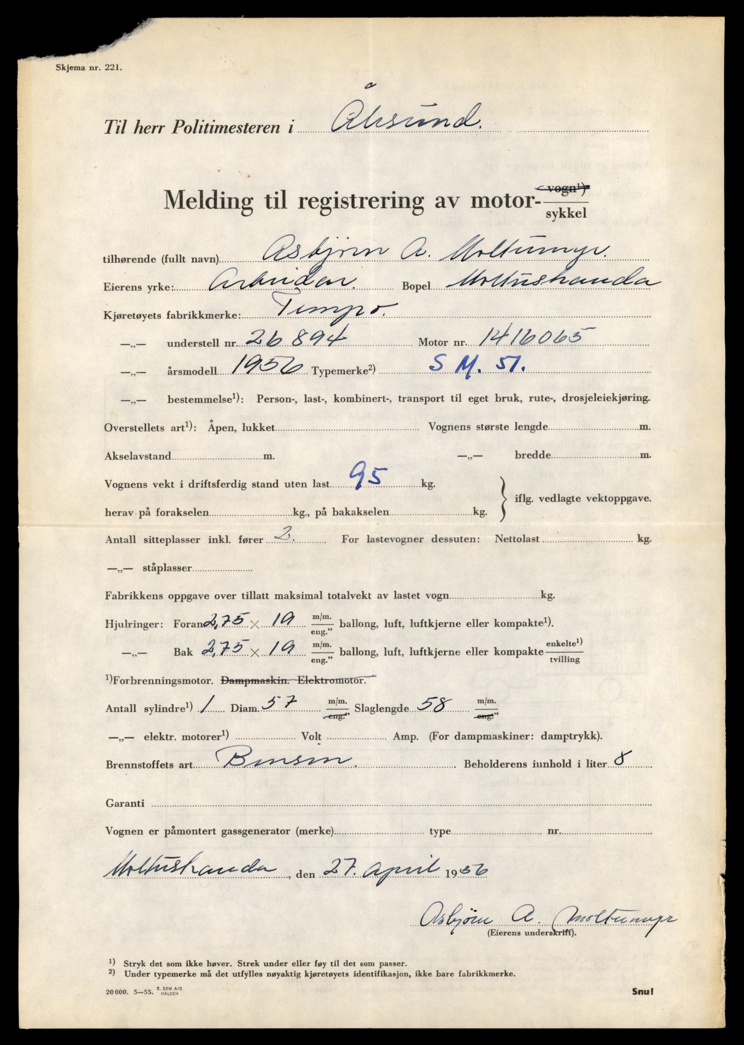 Møre og Romsdal vegkontor - Ålesund trafikkstasjon, AV/SAT-A-4099/F/Fe/L0039: Registreringskort for kjøretøy T 13361 - T 13530, 1927-1998, p. 2002