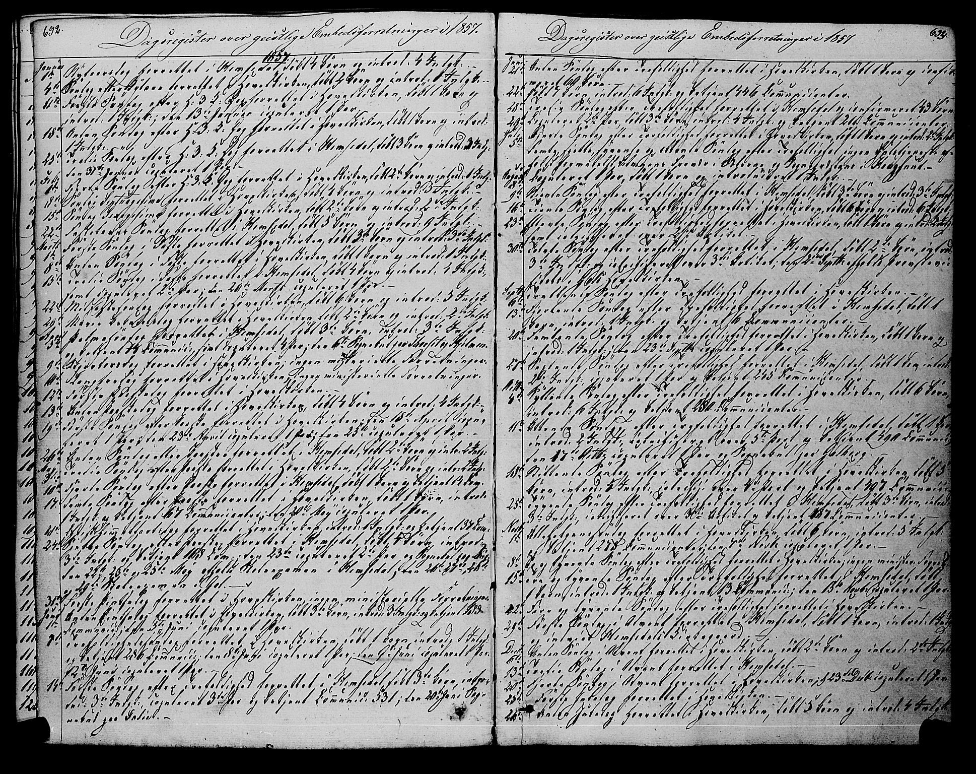 Gol kirkebøker, AV/SAKO-A-226/F/Fa/L0002: Parish register (official) no. I 2, 1837-1863, p. 692-693