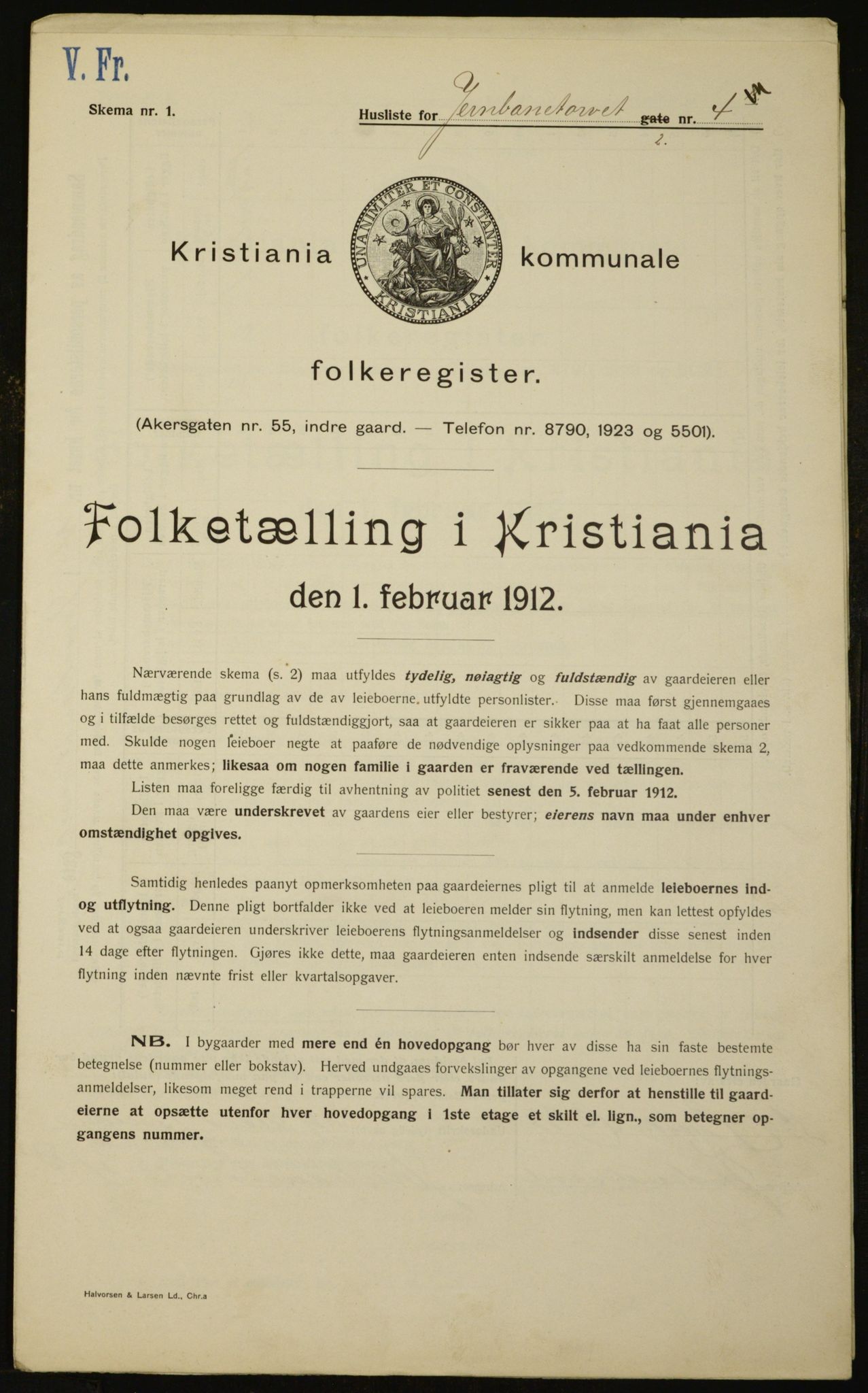 OBA, Municipal Census 1912 for Kristiania, 1912, p. 47238