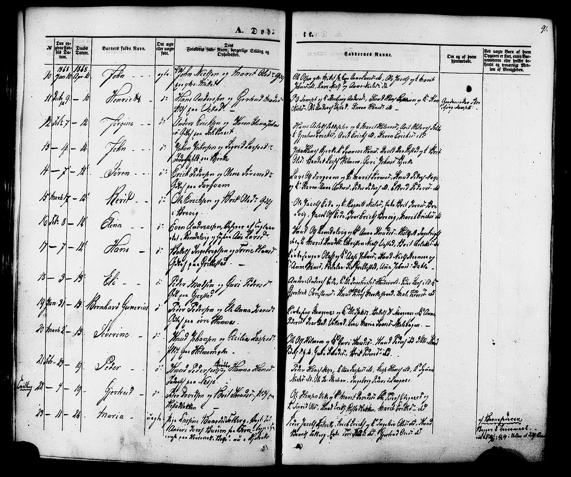 Ministerialprotokoller, klokkerbøker og fødselsregistre - Møre og Romsdal, AV/SAT-A-1454/547/L0603: Parish register (official) no. 547A05, 1846-1877, p. 91