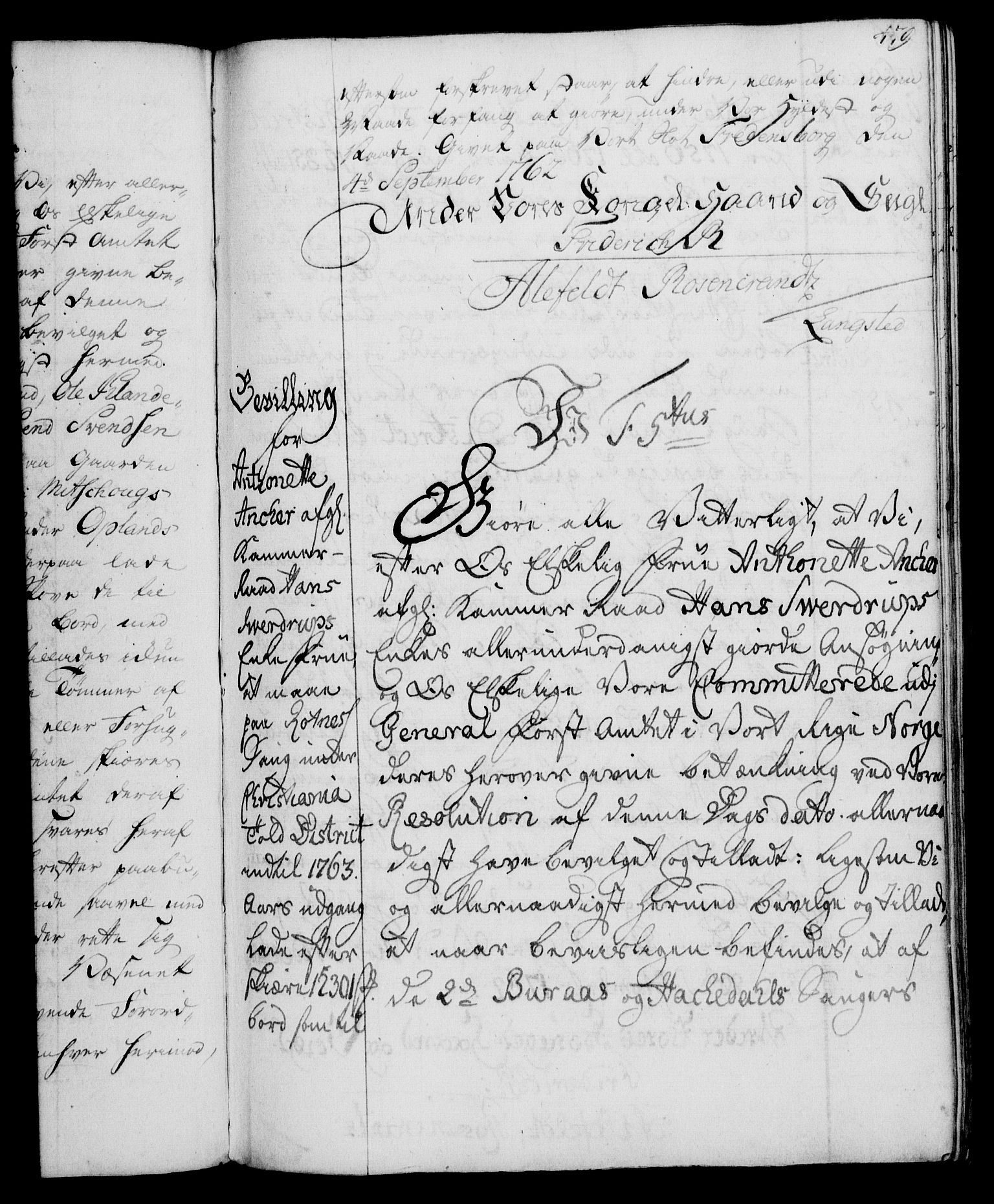 Rentekammeret, Kammerkanselliet, AV/RA-EA-3111/G/Gg/Gga/L0007: Norsk ekspedisjonsprotokoll med register (merket RK 53.7), 1759-1768, p. 479