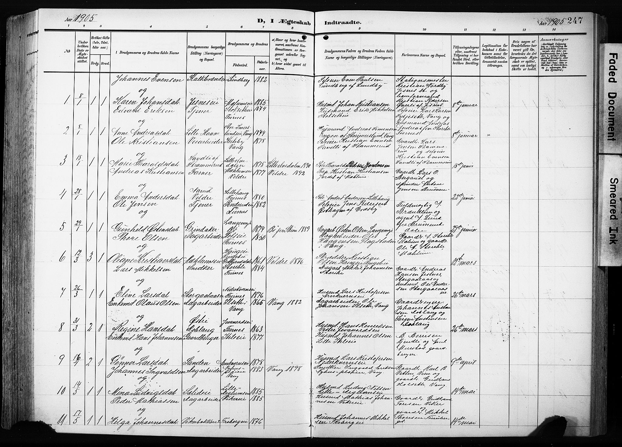 Furnes prestekontor, AV/SAH-PREST-012/L/La/L0001: Parish register (copy) no. 1, 1904-1933, p. 247