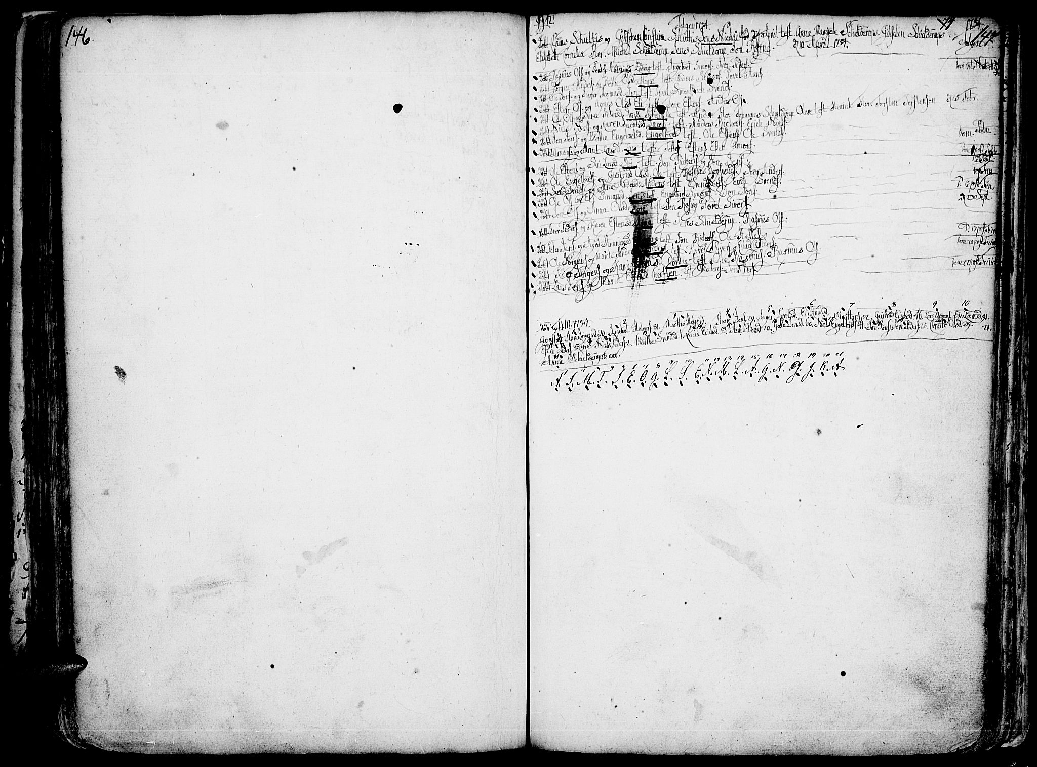 Tolga prestekontor, SAH/PREST-062/K/L0001: Parish register (official) no. 1, 1733-1767, p. 146-147