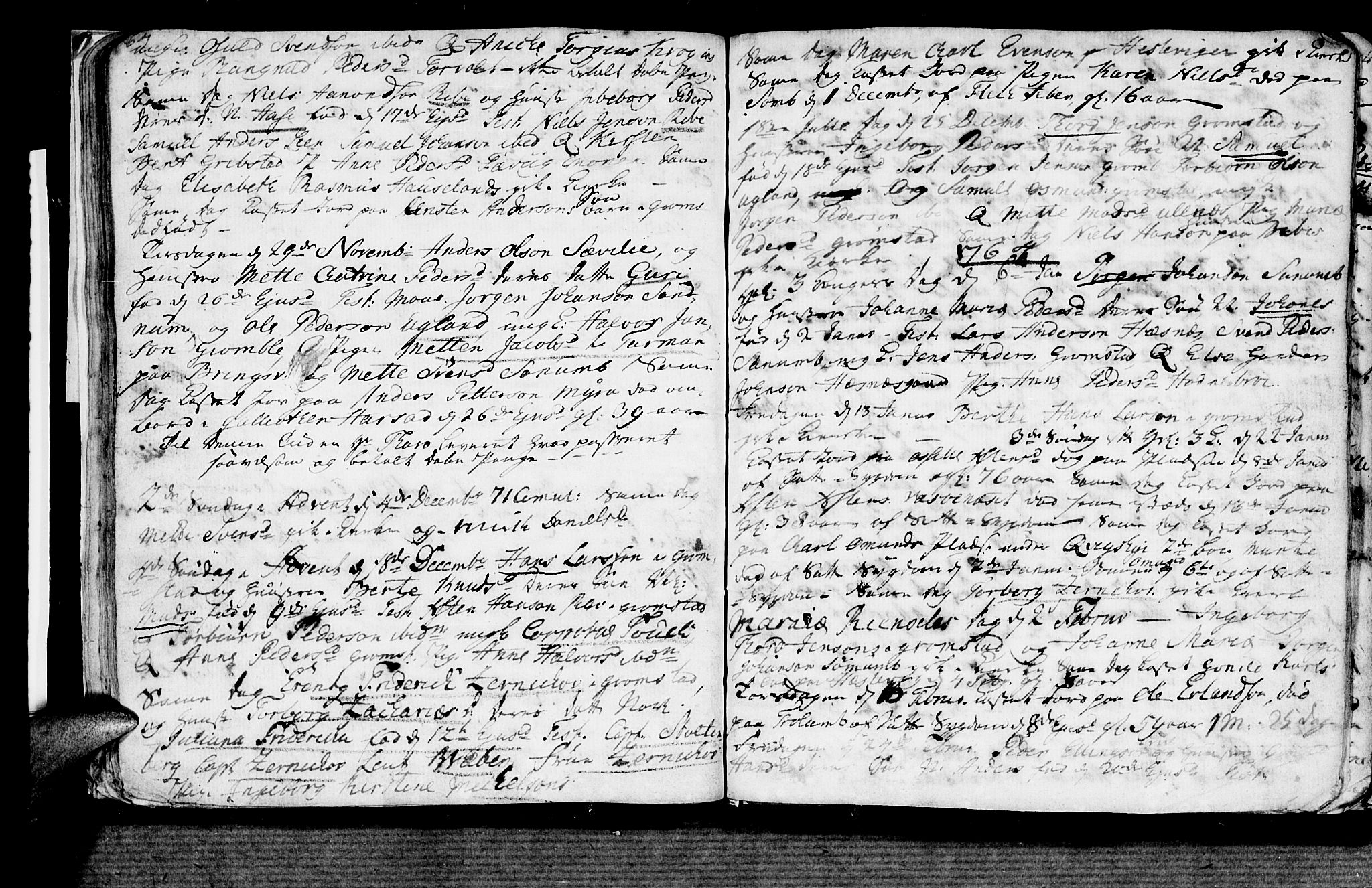 Fjære sokneprestkontor, SAK/1111-0011/F/Fb/L0003: Parish register (copy) no. B 3, 1758-1765, p. 48-49