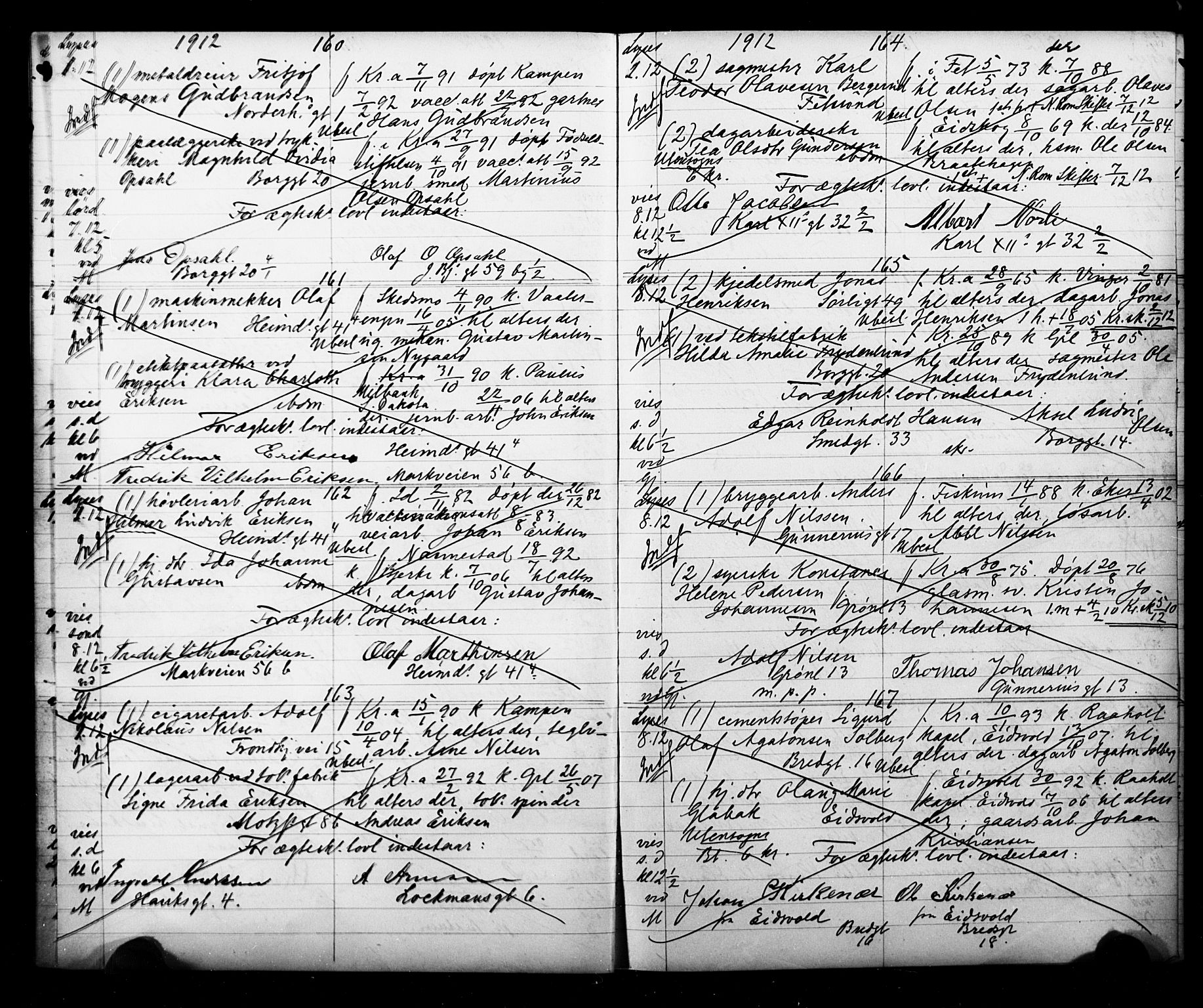 Grønland prestekontor Kirkebøker, AV/SAO-A-10848/H/Ha/L0001: Banns register no. 1, 1912-1918