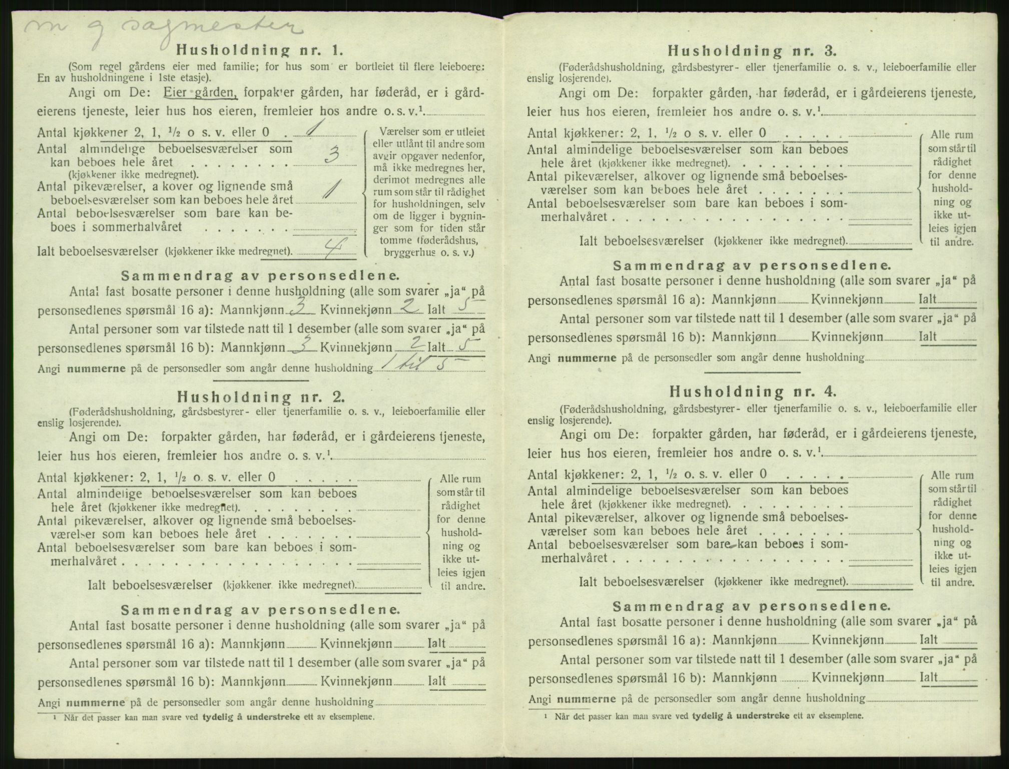 SAT, 1920 census for Bremsnes, 1920, p. 924