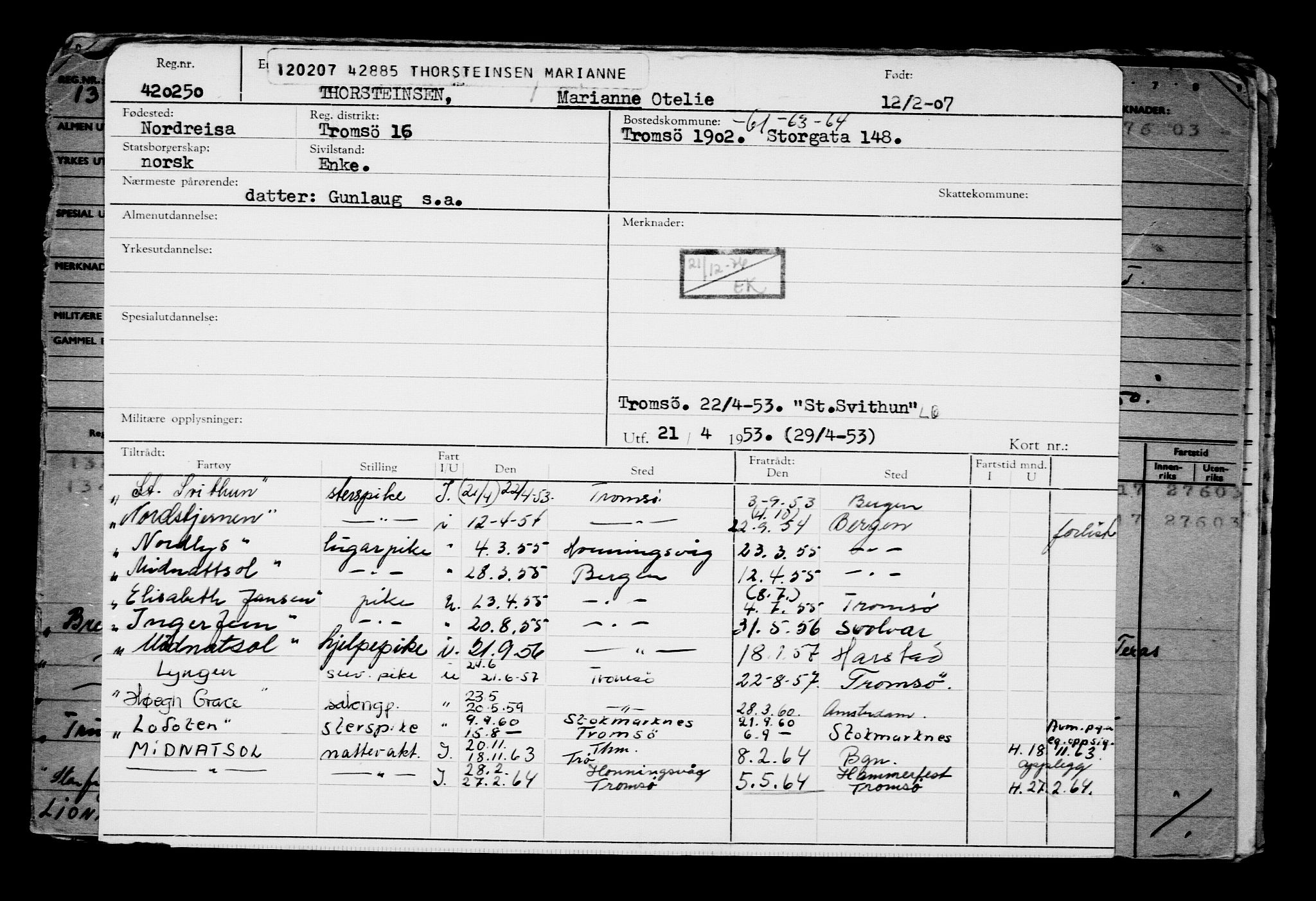 Direktoratet for sjømenn, AV/RA-S-3545/G/Gb/L0069: Hovedkort, 1907, p. 524