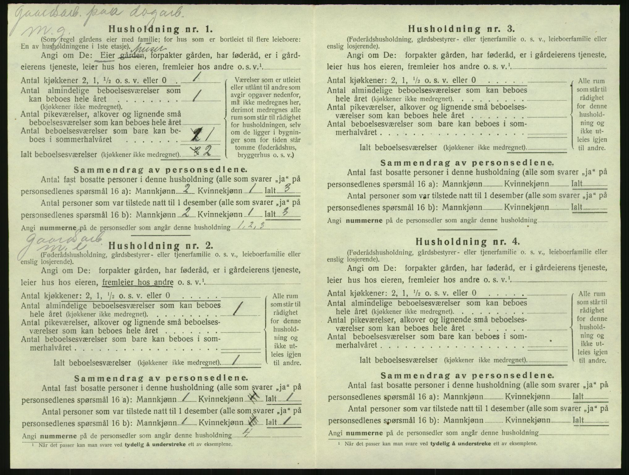 SAK, 1920 census for Herefoss, 1920, p. 183