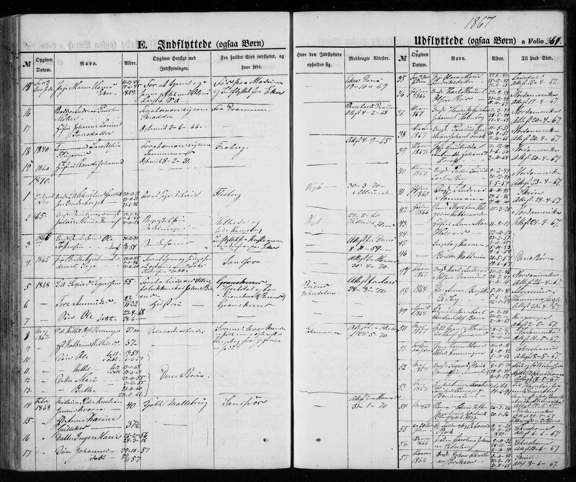 Kongsberg kirkebøker, AV/SAKO-A-22/G/Ga/L0003: Parish register (copy) no. 3, 1859-1875, p. 361