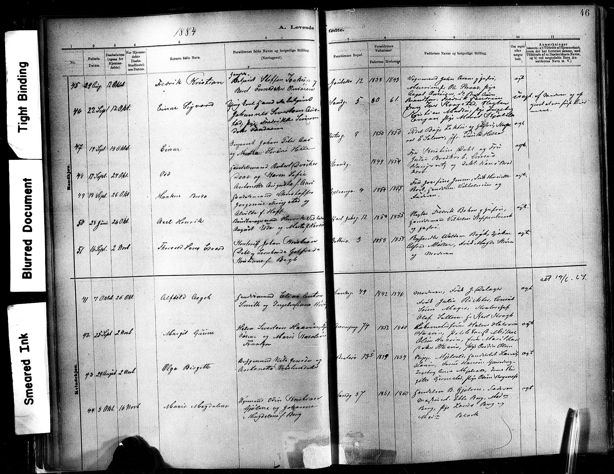 Ministerialprotokoller, klokkerbøker og fødselsregistre - Sør-Trøndelag, SAT/A-1456/602/L0119: Parish register (official) no. 602A17, 1880-1901, p. 46