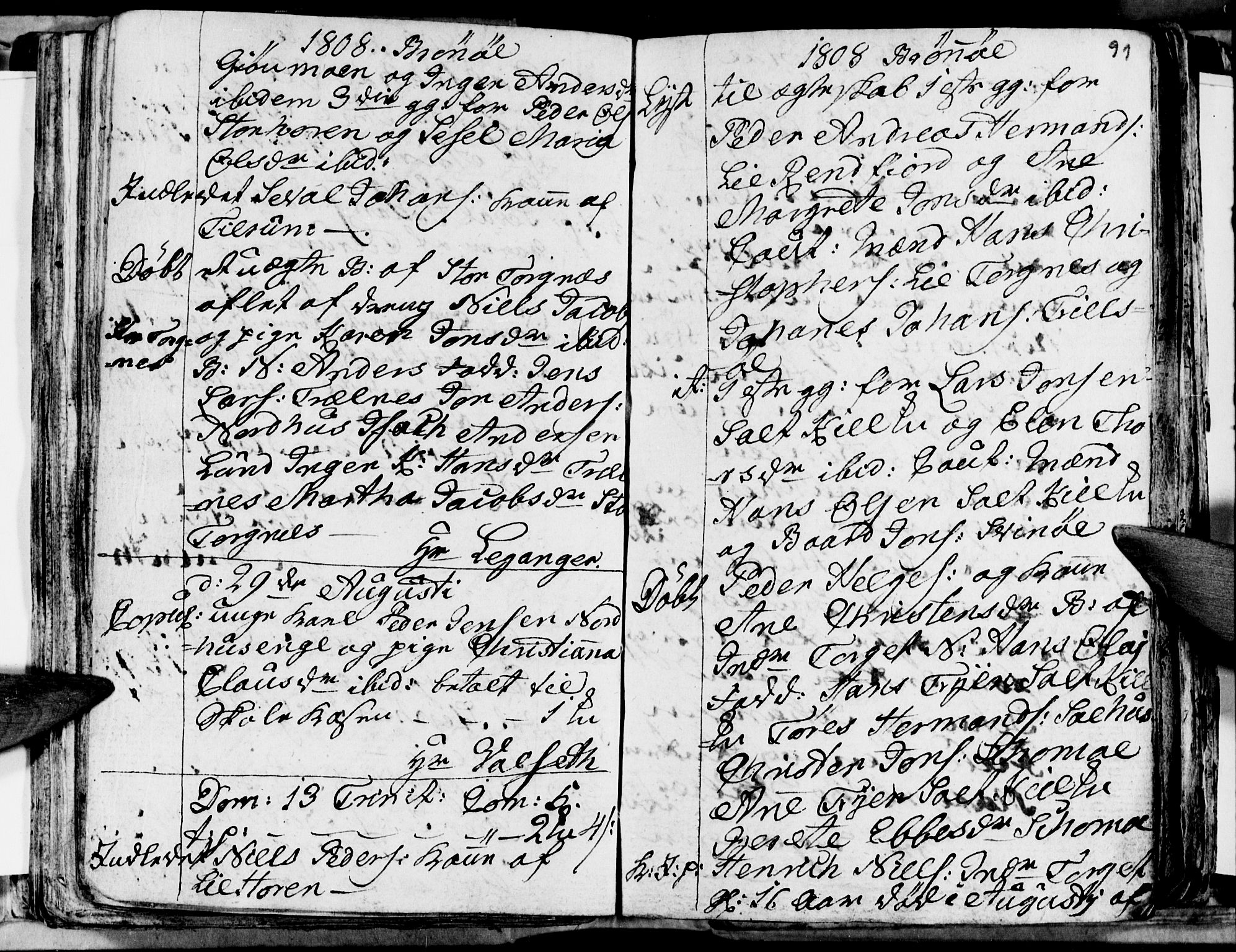 Ministerialprotokoller, klokkerbøker og fødselsregistre - Nordland, AV/SAT-A-1459/813/L0209: Parish register (copy) no. 813C01, 1803-1821, p. 91