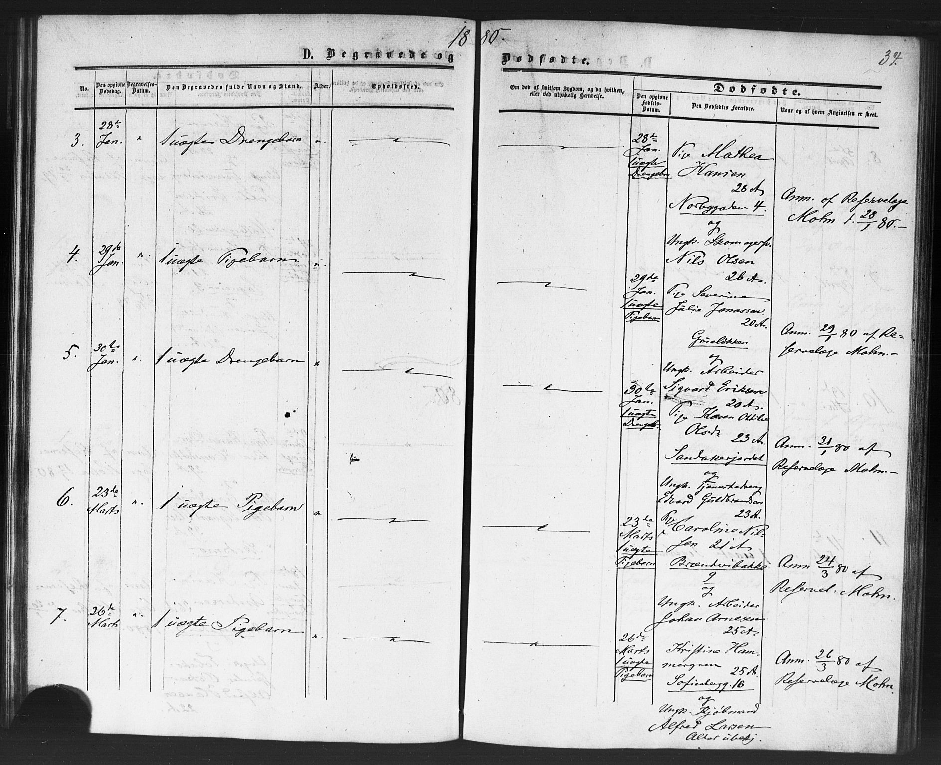 Rikshospitalet prestekontor Kirkebøker, SAO/A-10309b/F/L0005: Parish register (official) no. 5, 1859-1887, p. 34