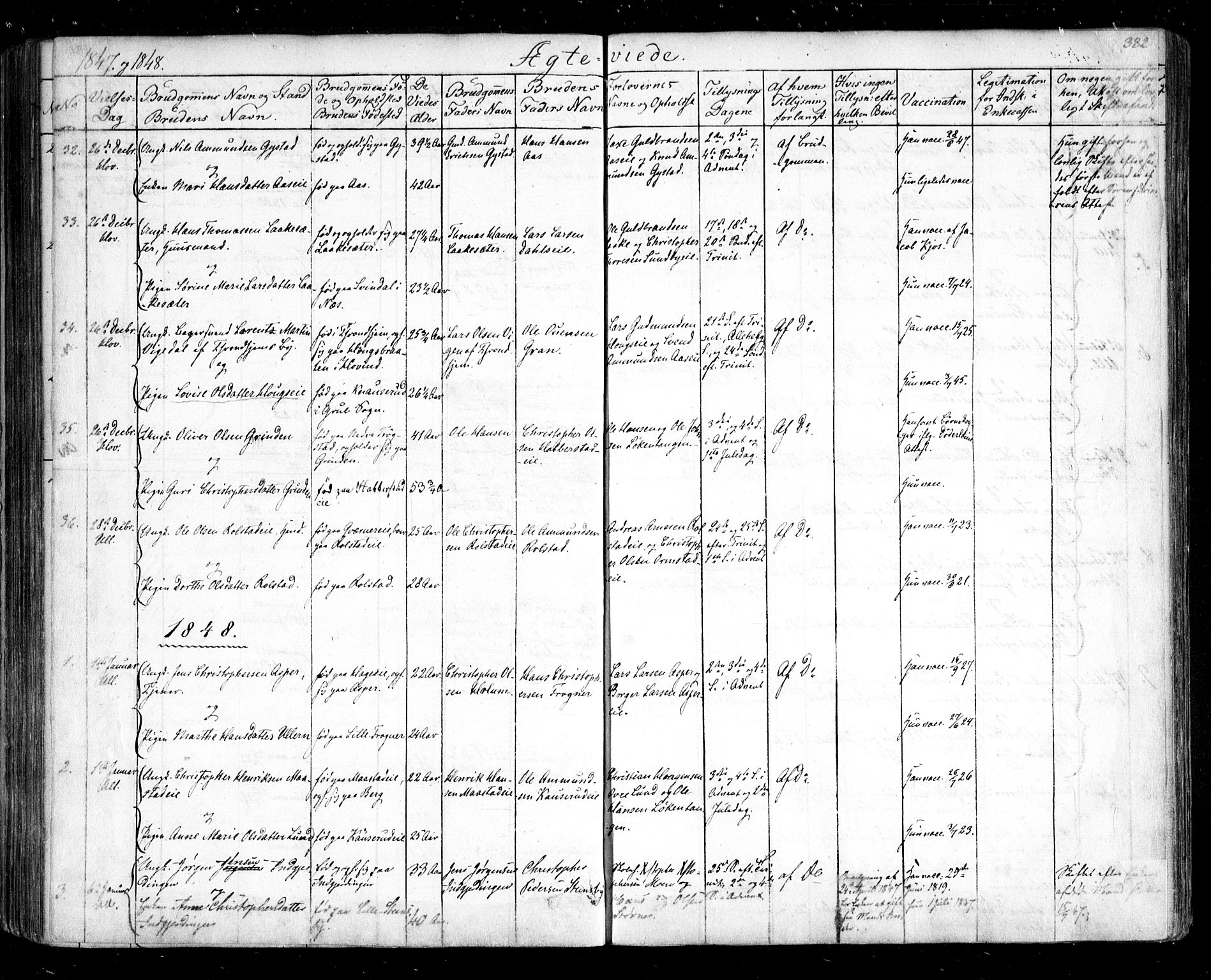 Ullensaker prestekontor Kirkebøker, SAO/A-10236a/F/Fa/L0014.b: Parish register (official) no. I 14B, 1836-1850, p. 382