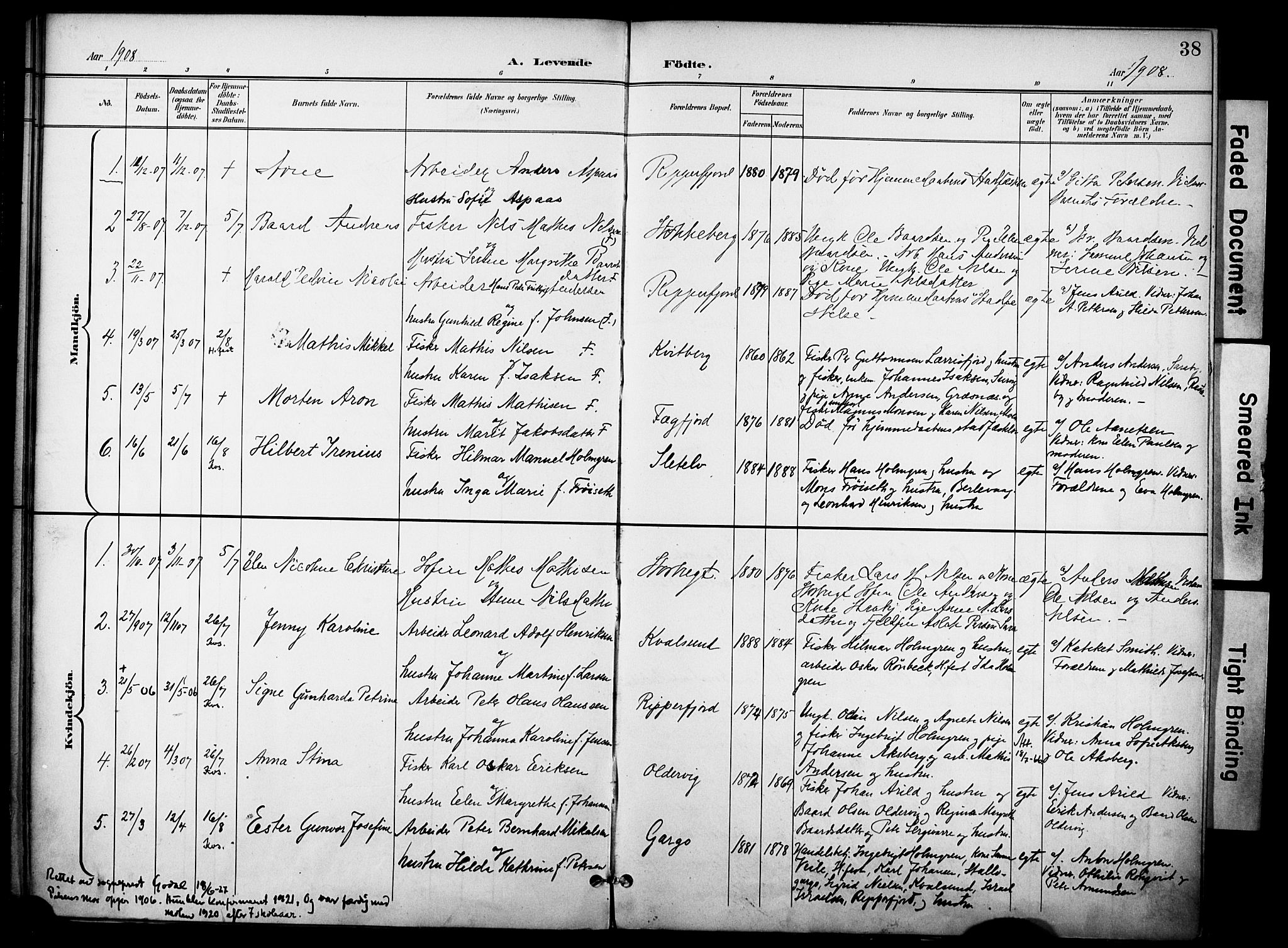Hammerfest sokneprestkontor, SATØ/S-1347/H/Ha/L0012.kirke: Parish register (official) no. 12, 1898-1908, p. 38