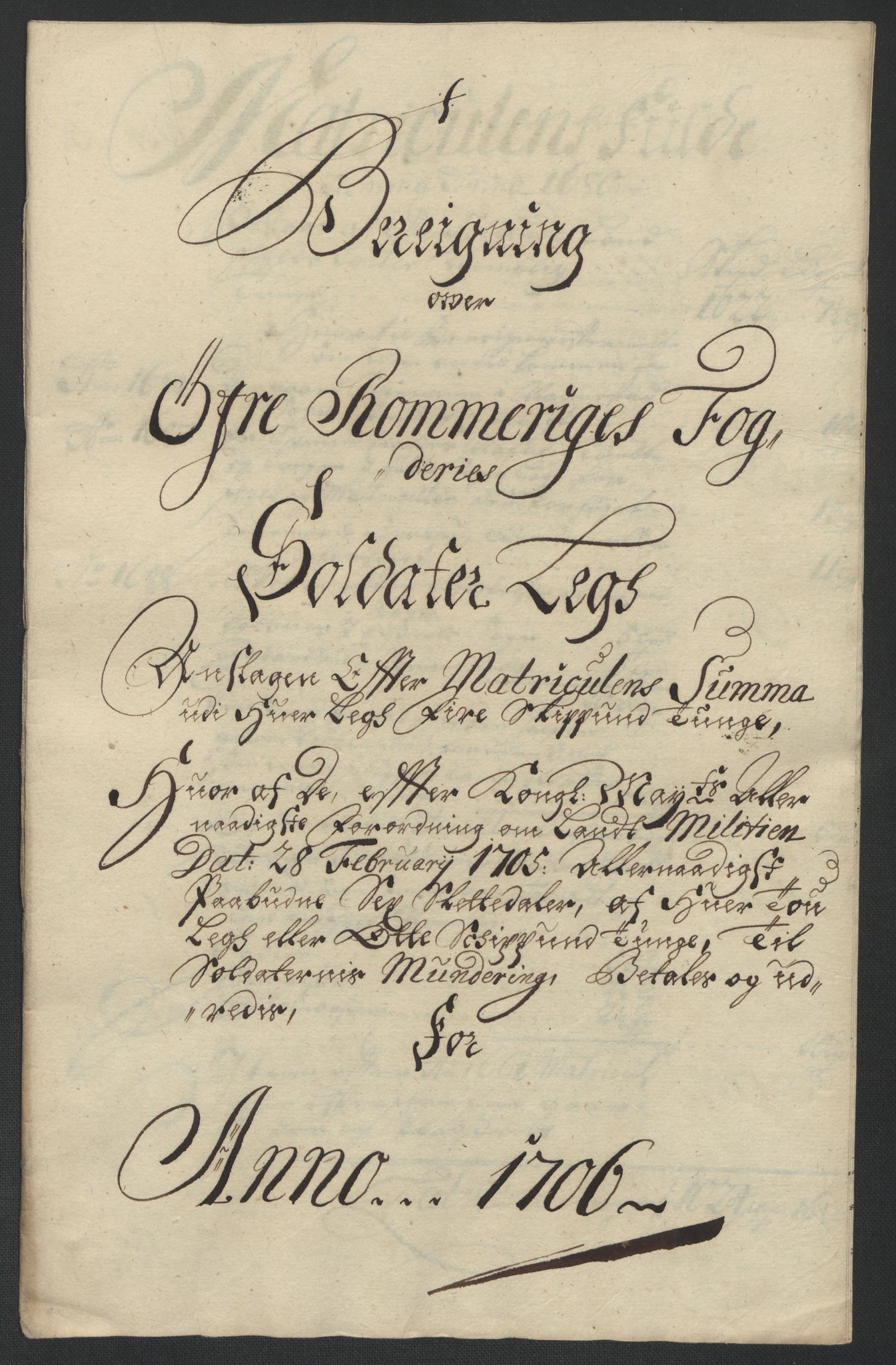 Rentekammeret inntil 1814, Reviderte regnskaper, Fogderegnskap, AV/RA-EA-4092/R12/L0718: Fogderegnskap Øvre Romerike, 1706-1707, p. 179