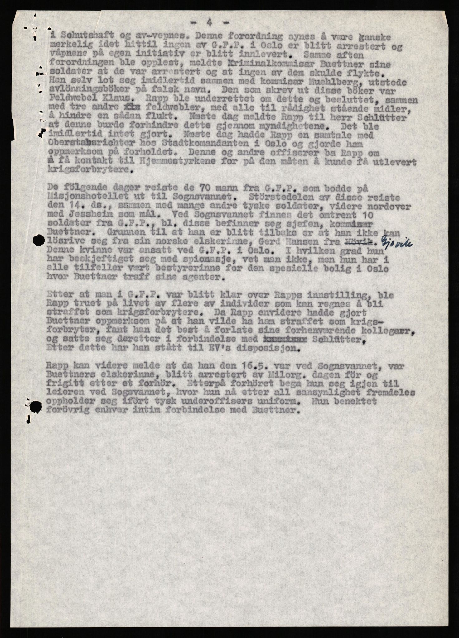 Forsvaret, Forsvarets overkommando II, AV/RA-RAFA-3915/D/Db/L0027: CI Questionaires. Tyske okkupasjonsstyrker i Norge. Tyskere., 1945-1946, p. 17