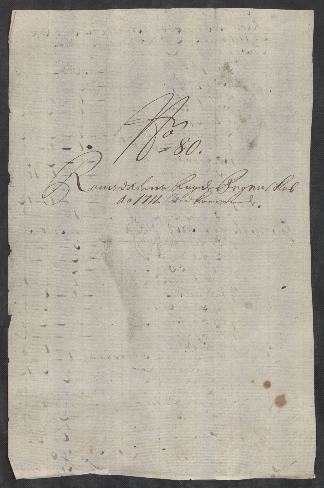 Rentekammeret inntil 1814, Reviderte regnskaper, Fogderegnskap, RA/EA-4092/R55/L3660: Fogderegnskap Romsdal, 1711, p. 379