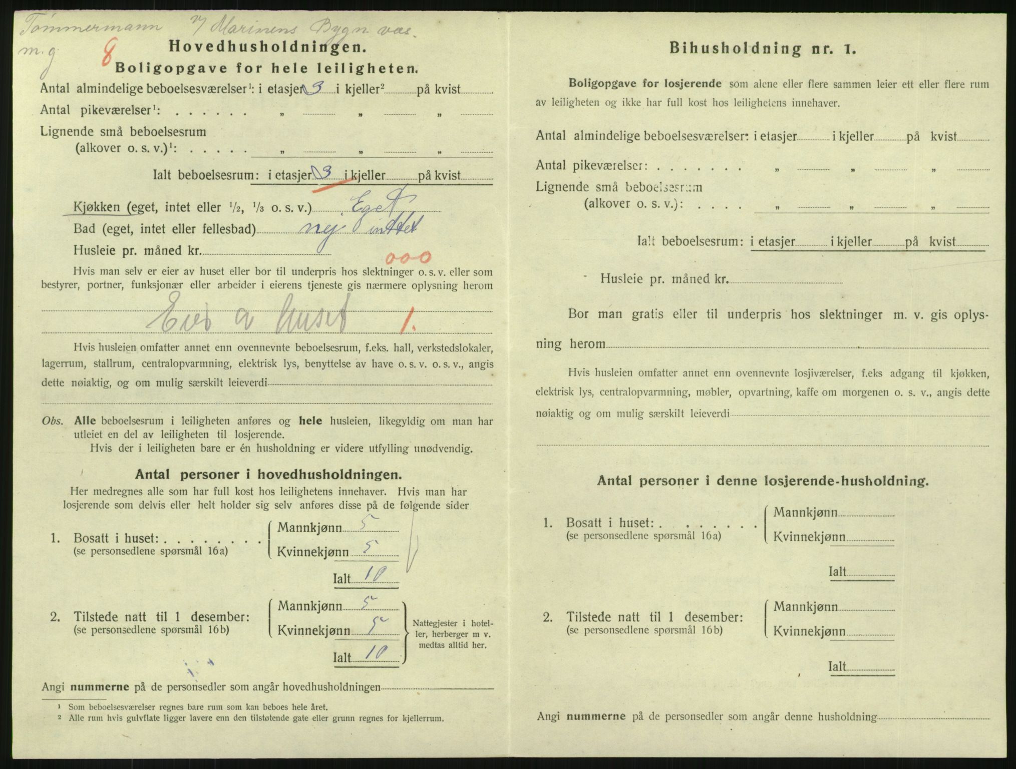 SAKO, 1920 census for Horten, 1920, p. 4054