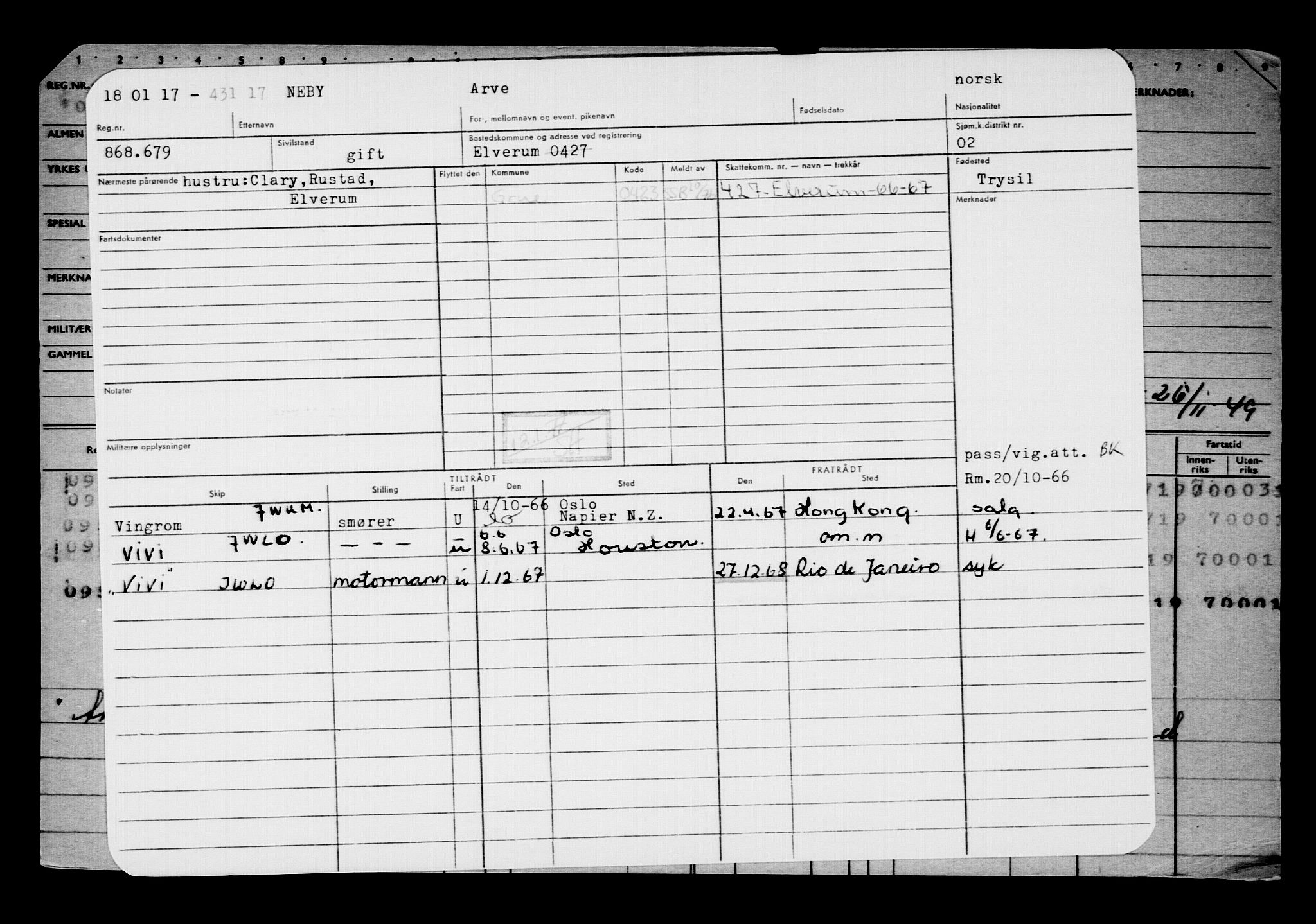 Direktoratet for sjømenn, AV/RA-S-3545/G/Gb/L0145: Hovedkort, 1917, p. 338