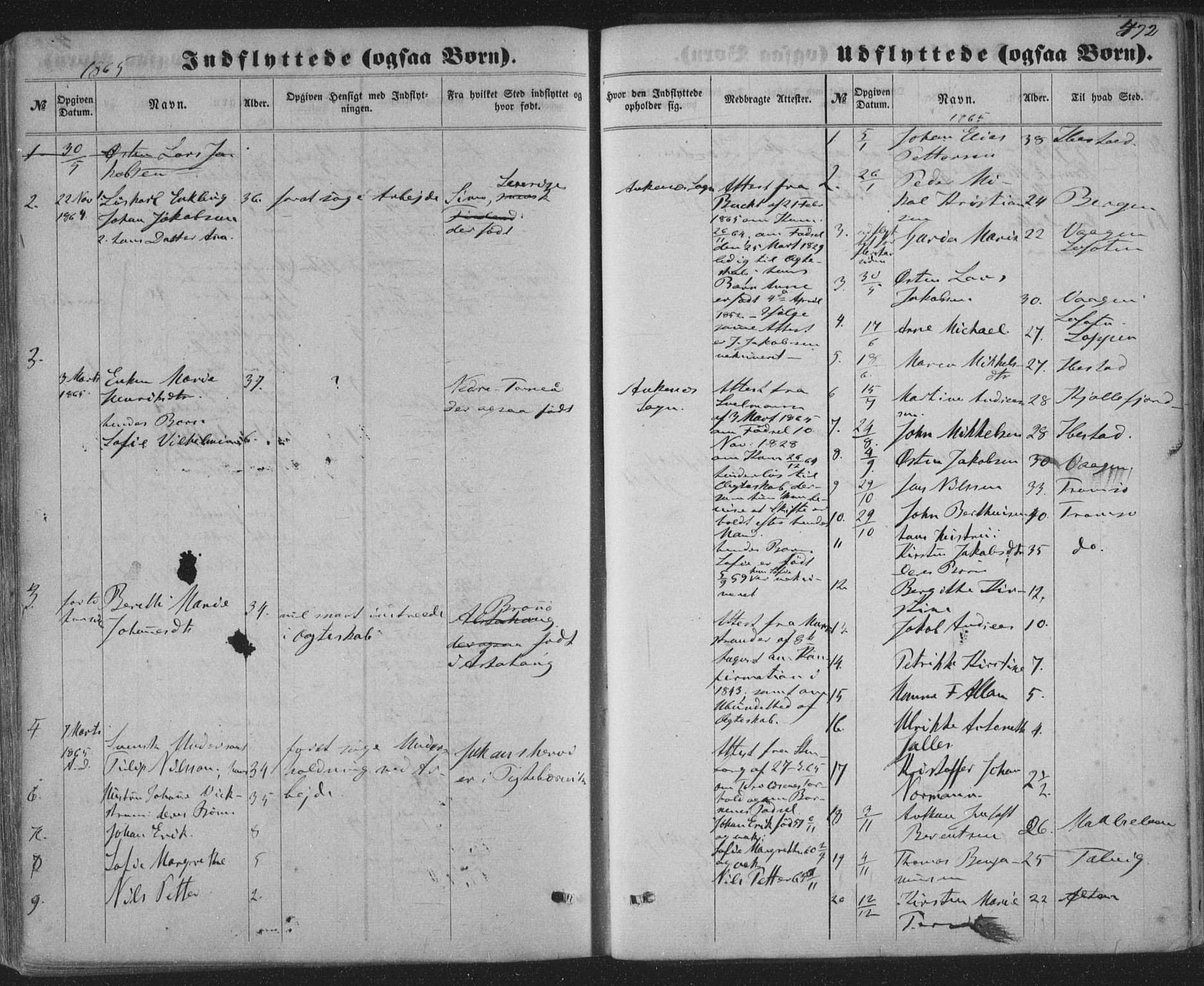 Ministerialprotokoller, klokkerbøker og fødselsregistre - Nordland, SAT/A-1459/863/L0896: Parish register (official) no. 863A08, 1861-1871, p. 472
