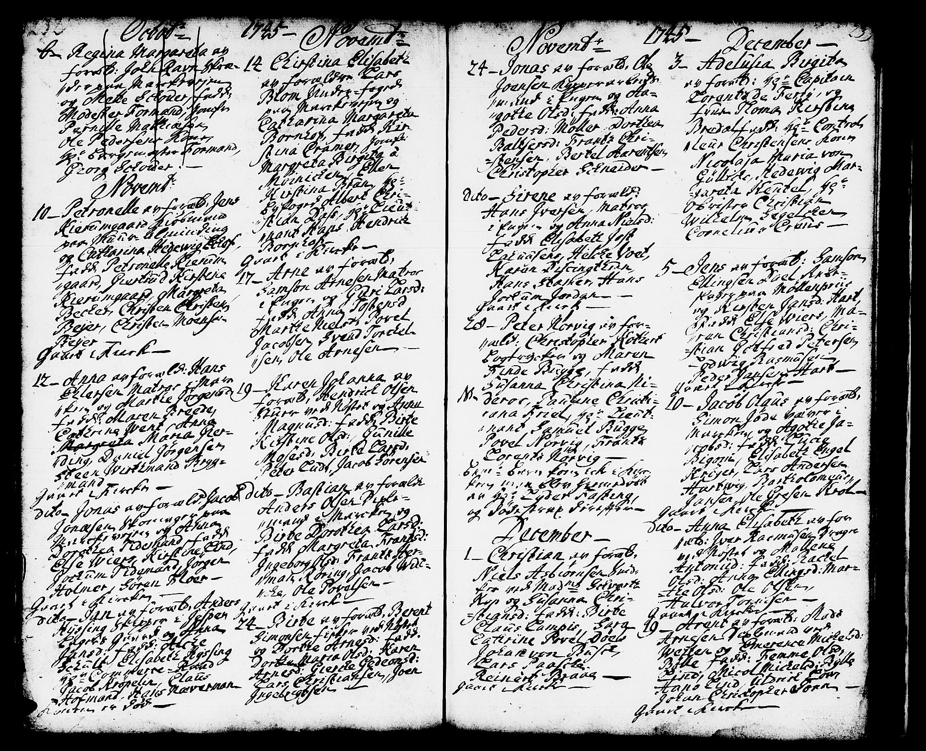 Domkirken sokneprestembete, SAB/A-74801/H/Haa/L0002: Parish register (official) no. A 2, 1733-1750, p. 232-233