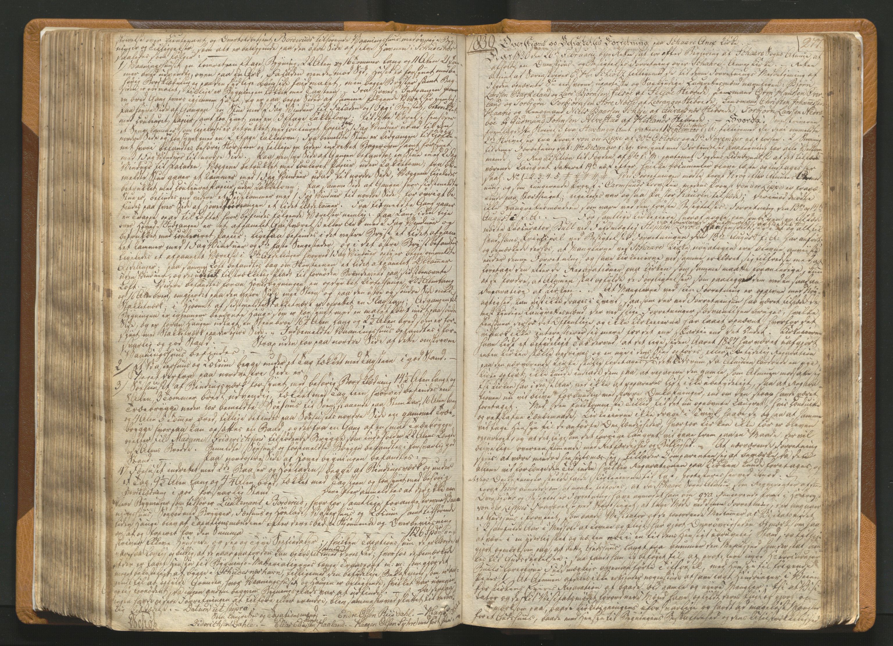 Karmsund sorenskriveri, AV/SAST-A-100311/01/I/IA/IAB/L0002: TINGBOK, 1822-1833, p. 276b-277a