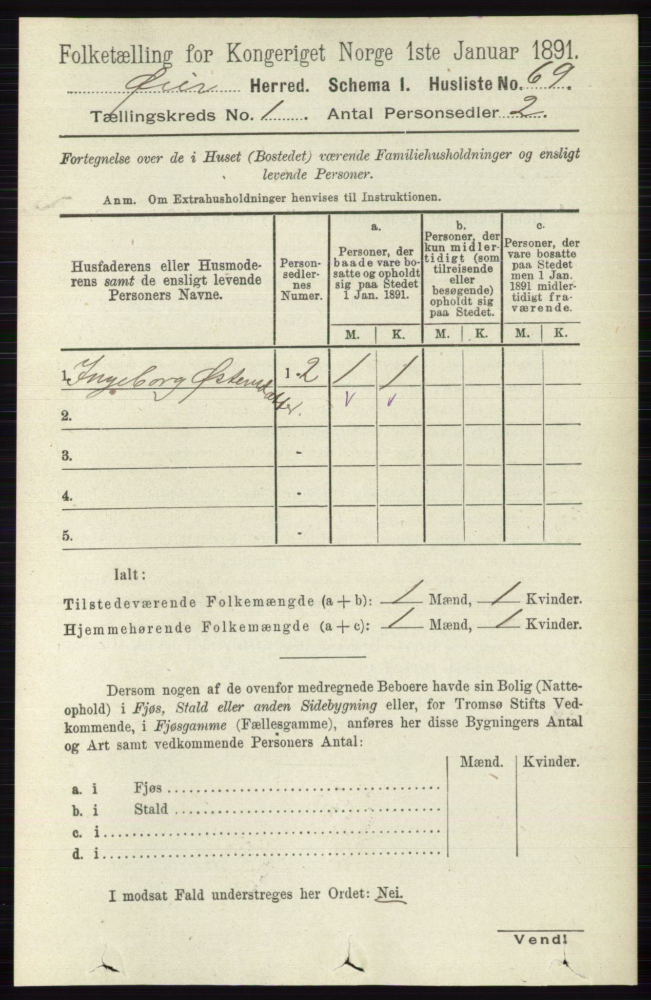 RA, 1891 census for 0521 Øyer, 1891, p. 94