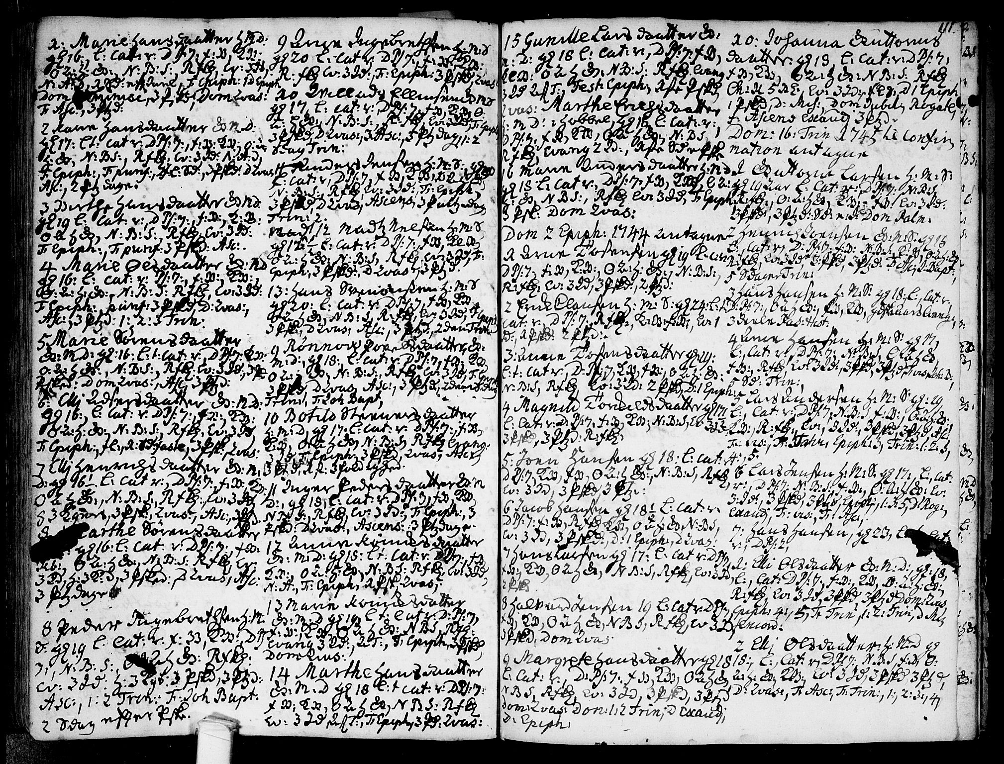 Råde prestekontor kirkebøker, SAO/A-2009/F/Fa/L0001: Parish register (official) no. 1, 1707-1762, p. 111