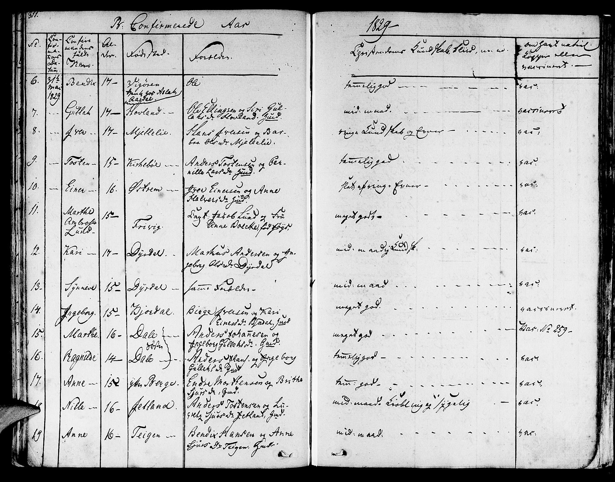 Lavik sokneprestembete, AV/SAB-A-80901: Parish register (official) no. A 2I, 1821-1842, p. 311