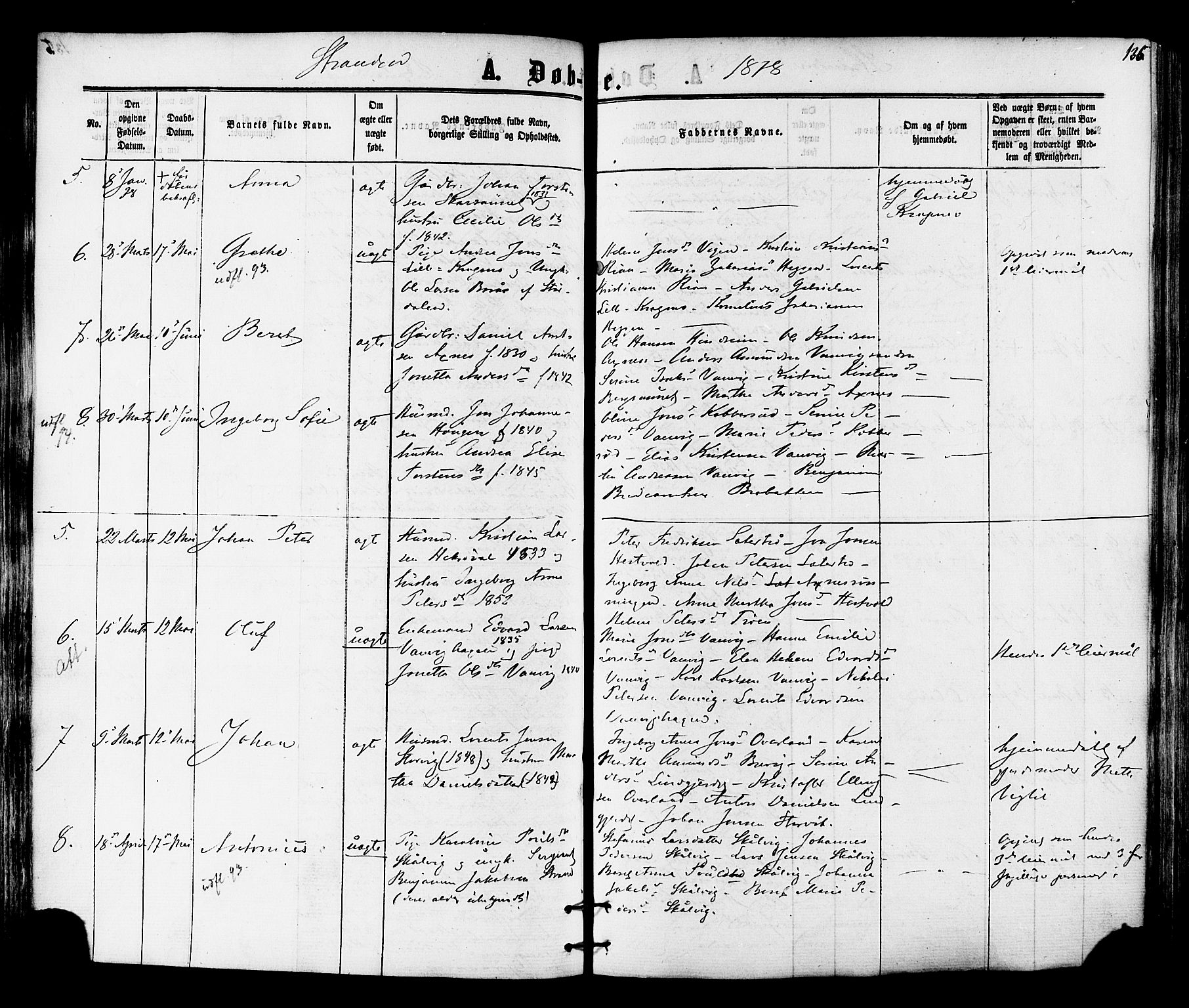 Ministerialprotokoller, klokkerbøker og fødselsregistre - Nord-Trøndelag, SAT/A-1458/701/L0009: Parish register (official) no. 701A09 /2, 1864-1882, p. 136