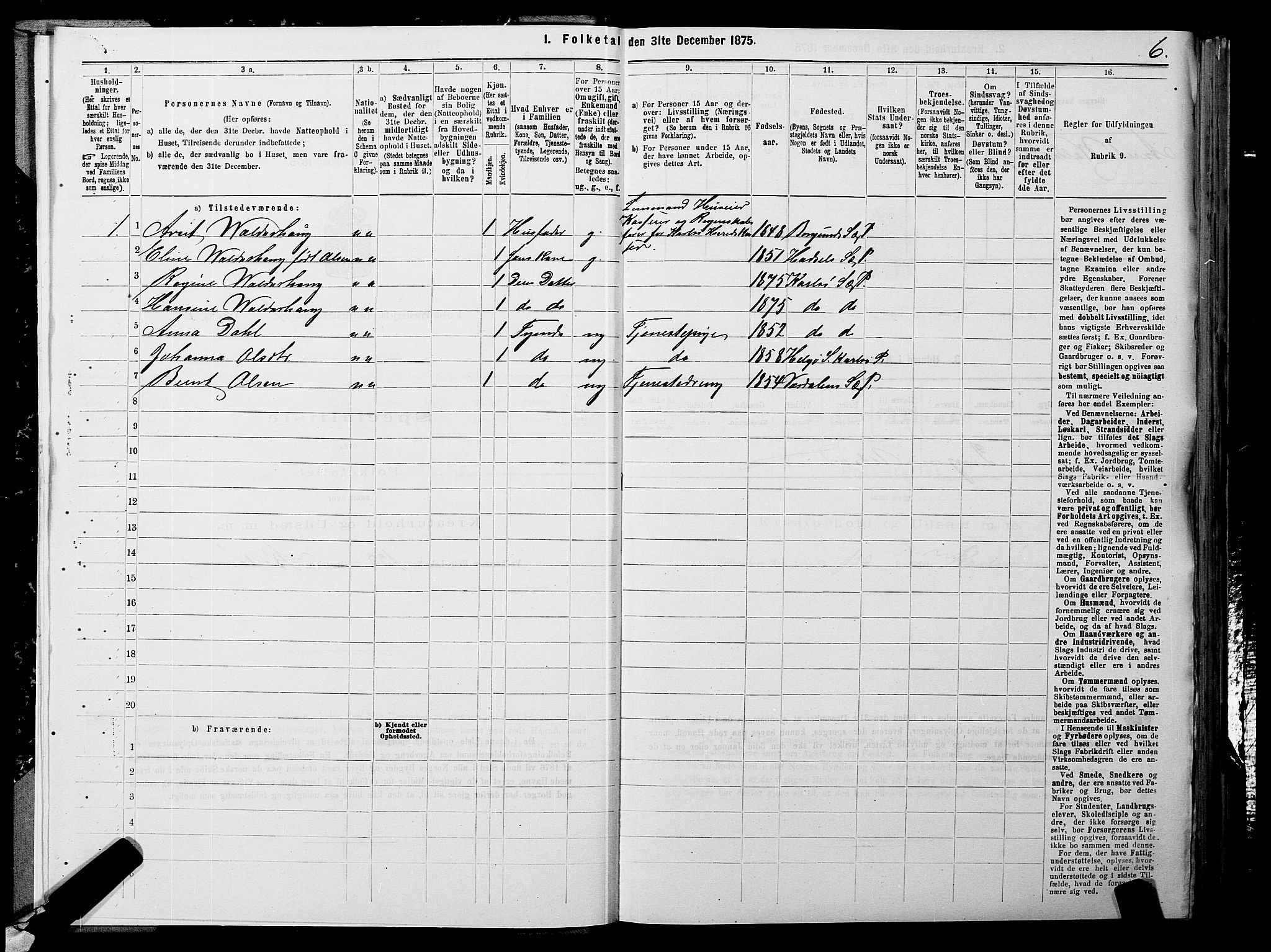 SATØ, 1875 census for 1936P Karlsøy, 1875, p. 1006