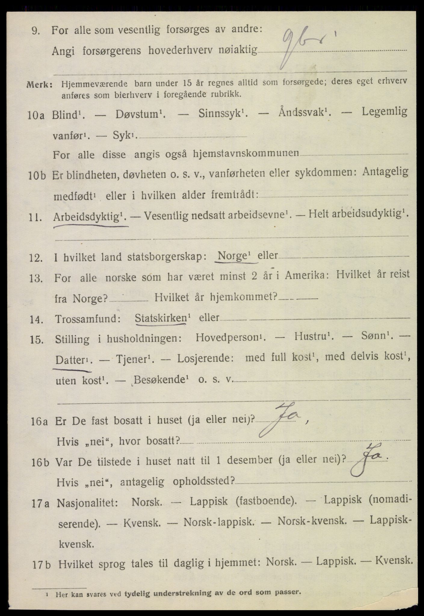 SAT, 1920 census for Bindal, 1920, p. 5900