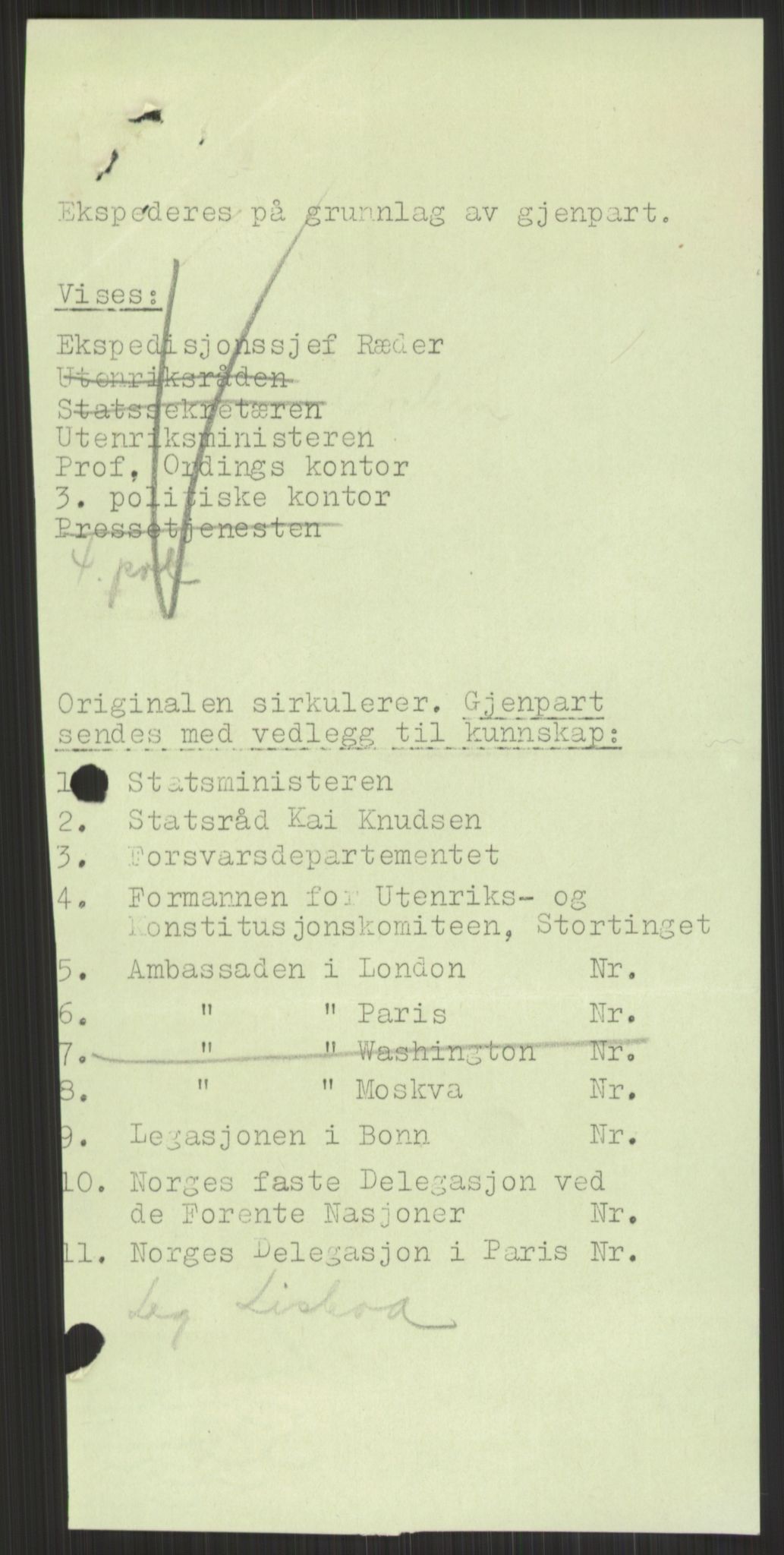 Utenriksdepartementet, RA/S-2259, 1951-1959, p. 575