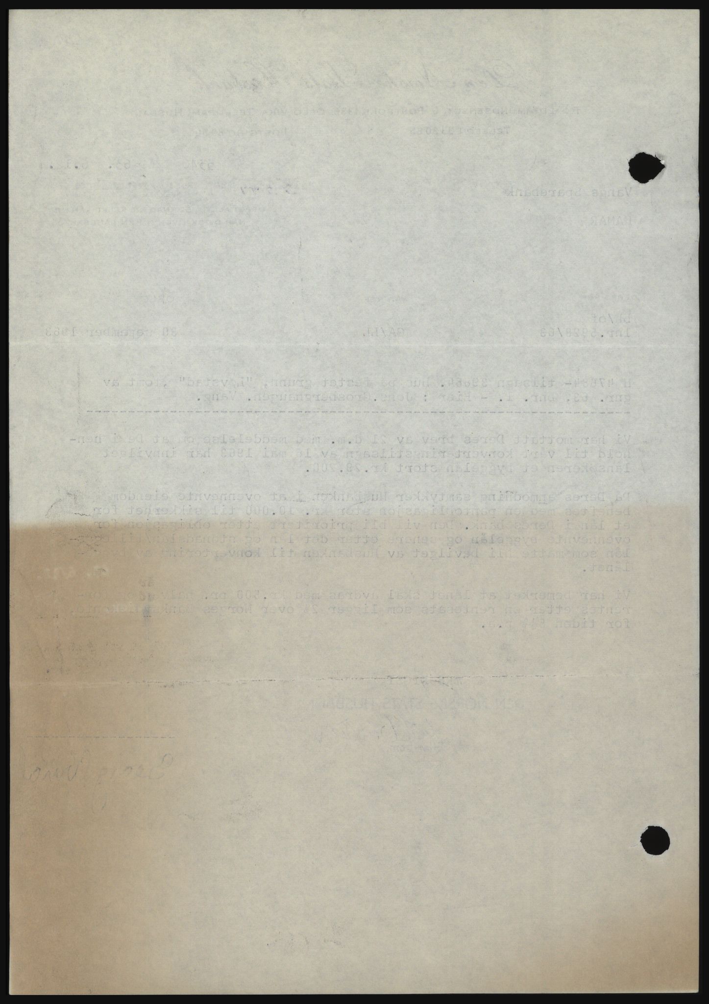 Nord-Hedmark sorenskriveri, SAH/TING-012/H/Hc/L0019: Mortgage book no. 19, 1963-1964, Diary no: : 5340/1963
