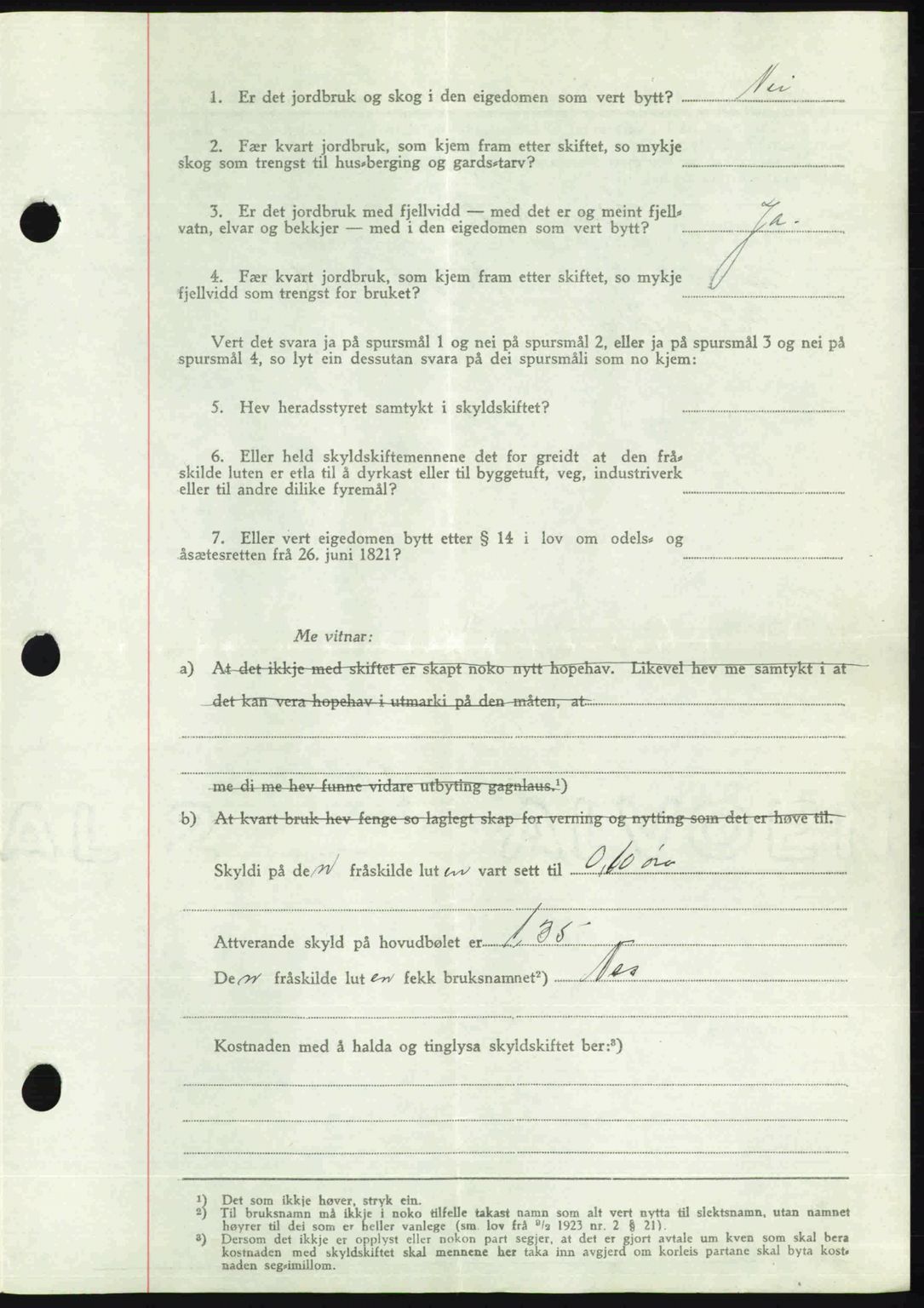 Romsdal sorenskriveri, AV/SAT-A-4149/1/2/2C: Mortgage book no. A21, 1946-1946, Diary no: : 2844/1946