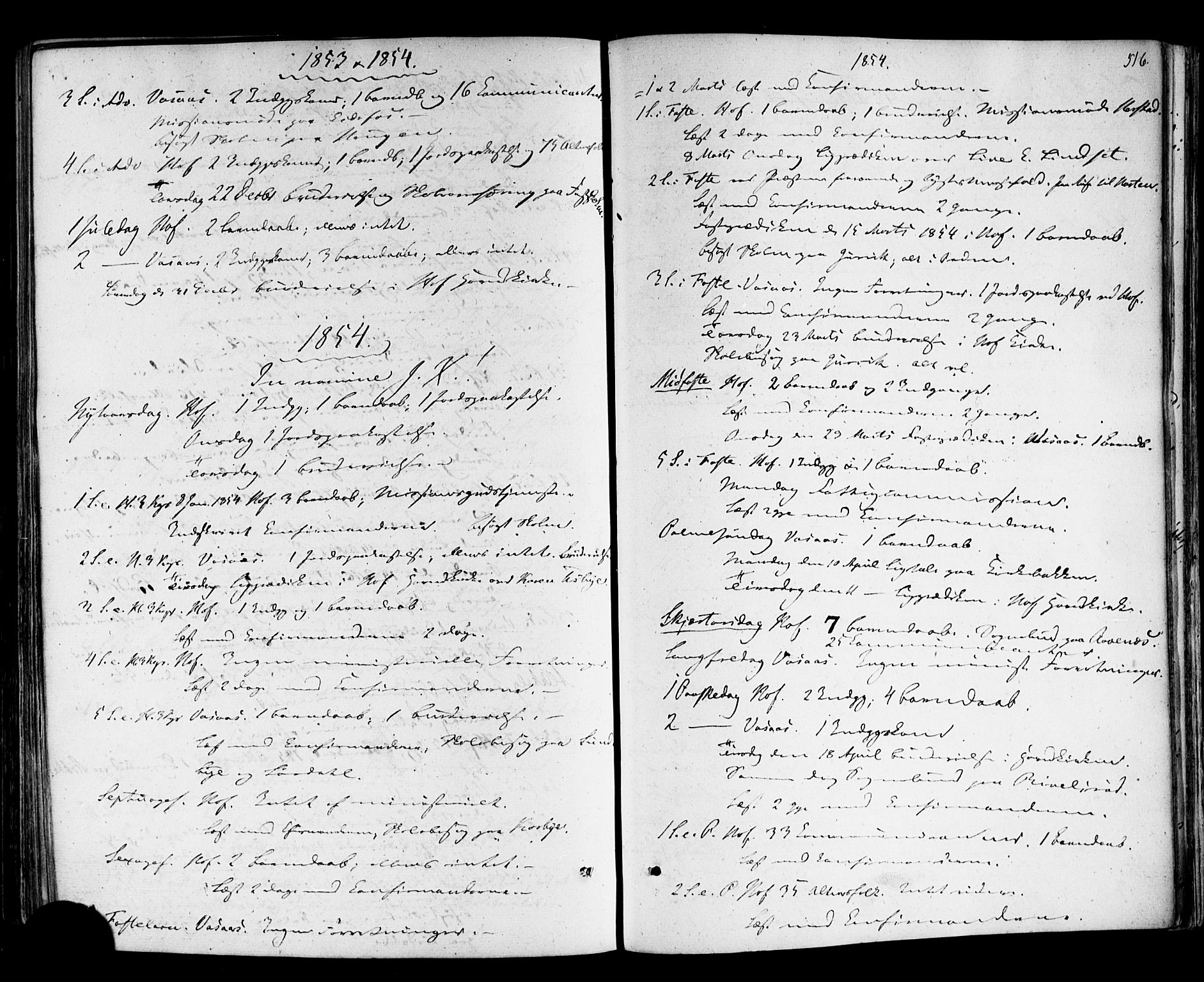 Hof kirkebøker, SAKO/A-64/F/Fa/L0006: Parish register (official) no. I 6, 1851-1877, p. 516