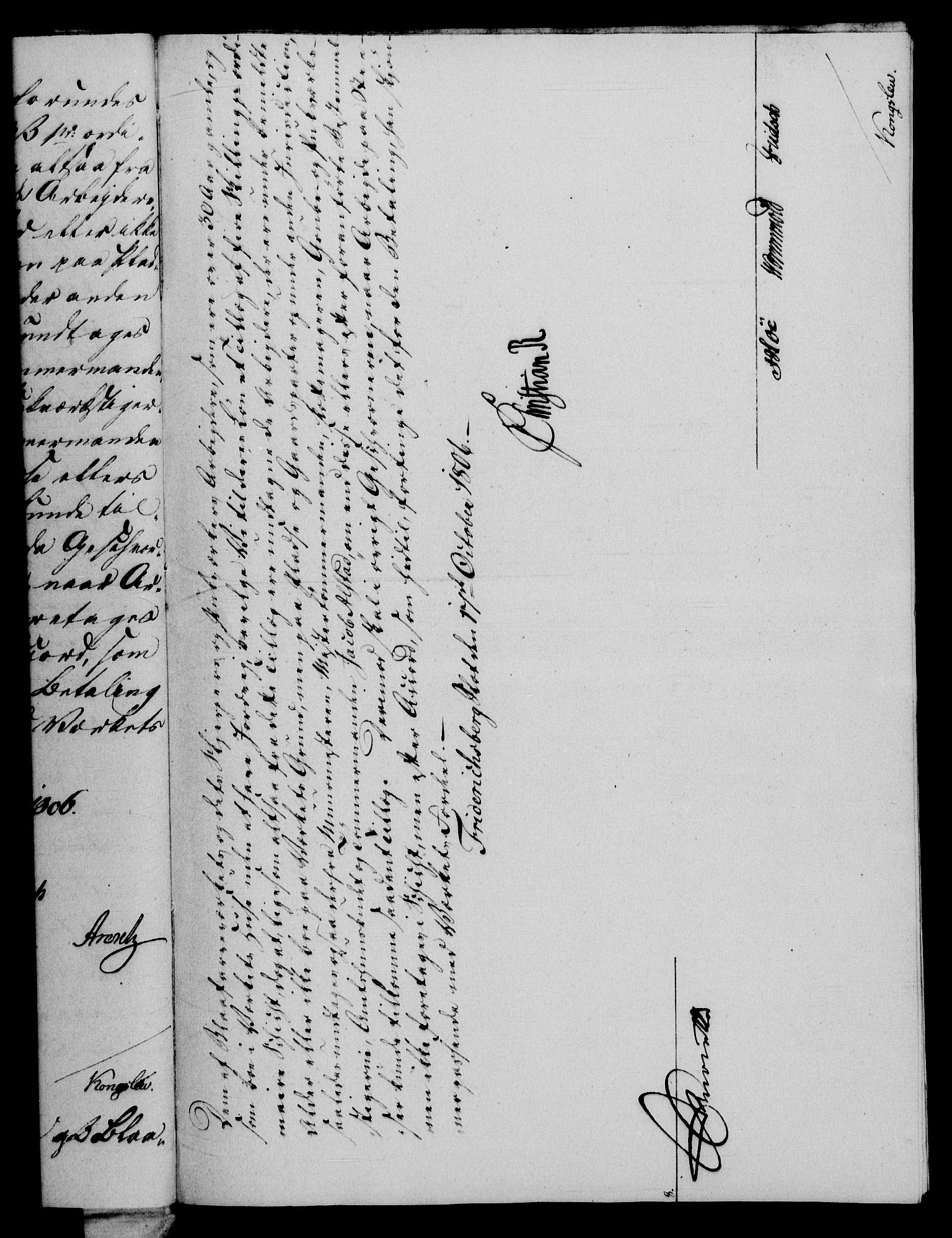 Rentekammeret, Renteskriverkontorene, AV/RA-EA-3115/M/Mf/Mfb/L0007: Relasjons- og resolusjonsprotokoll med register (merket RK 54.13), 1805-1806