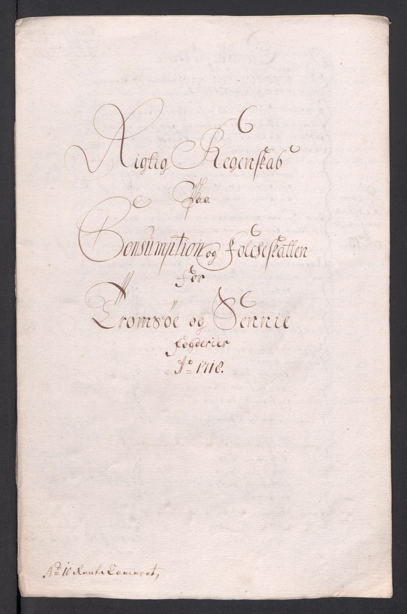 Rentekammeret inntil 1814, Reviderte regnskaper, Fogderegnskap, RA/EA-4092/R68/L4764: Fogderegnskap Senja og Troms, 1718, p. 111