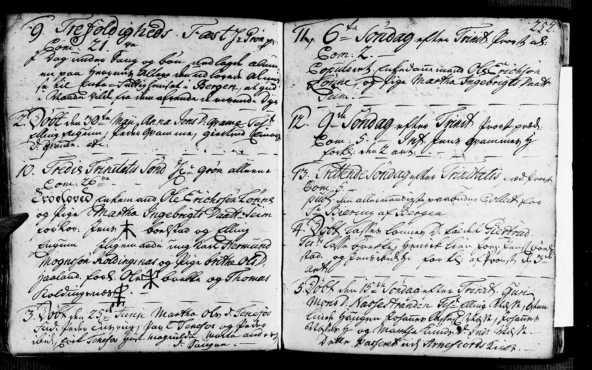 Vik sokneprestembete, AV/SAB-A-81501/H/Haa/Haaa/L0002: Parish register (official) no. A 2 / 4, 1740-1754, p. 252