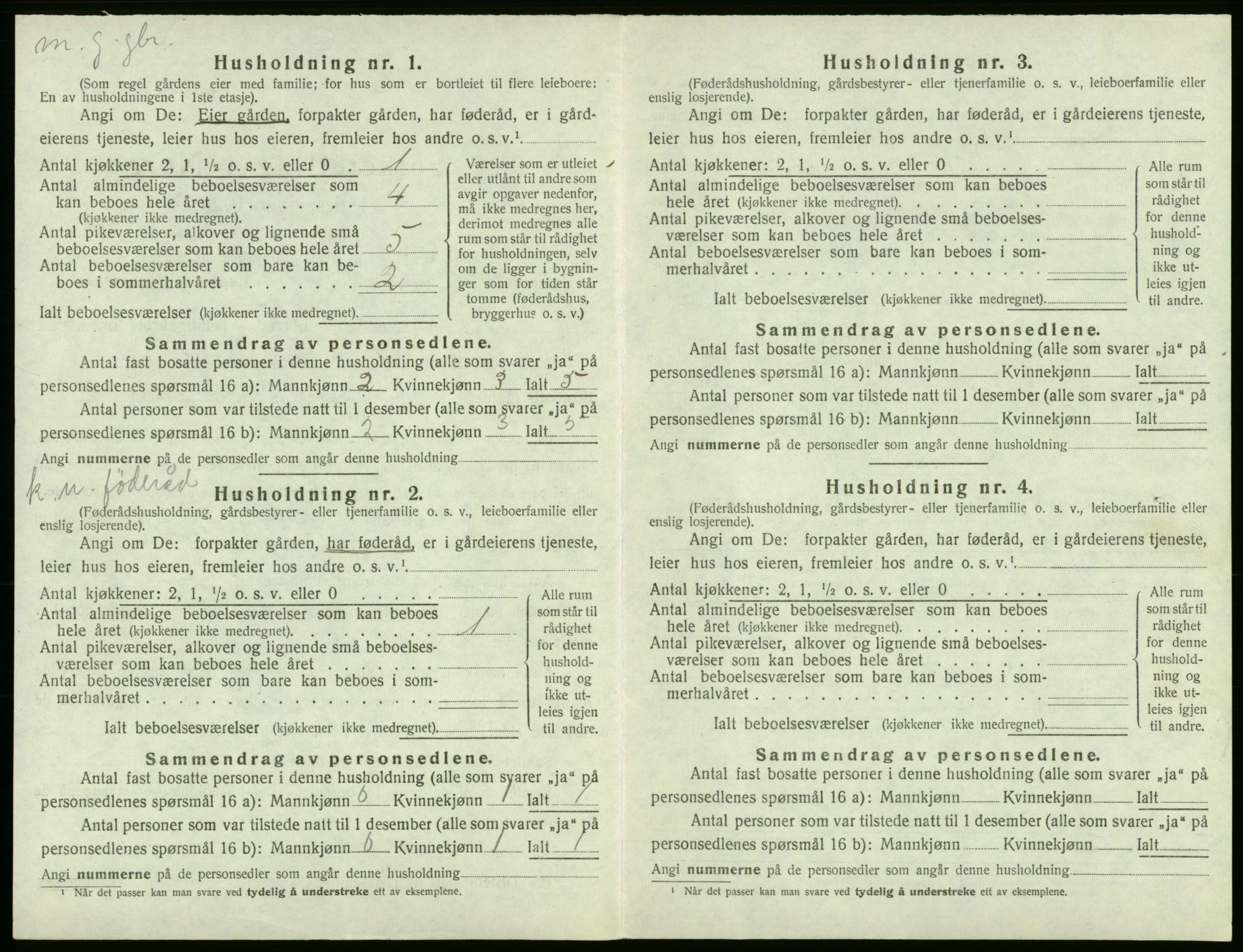 SAB, 1920 census for Stord, 1920, p. 989