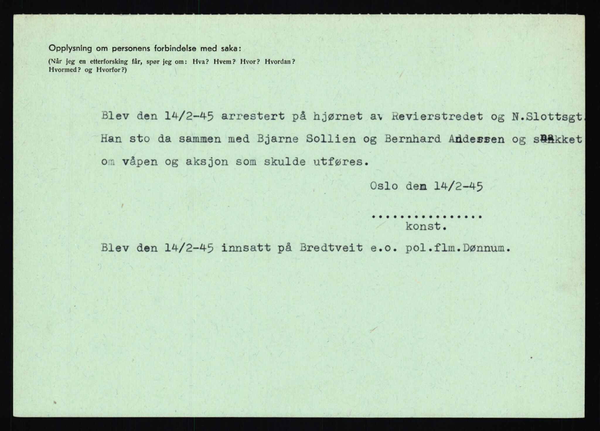 Statspolitiet - Hovedkontoret / Osloavdelingen, AV/RA-S-1329/C/Ca/L0012: Oanæs - Quistgaard	, 1943-1945, p. 2898